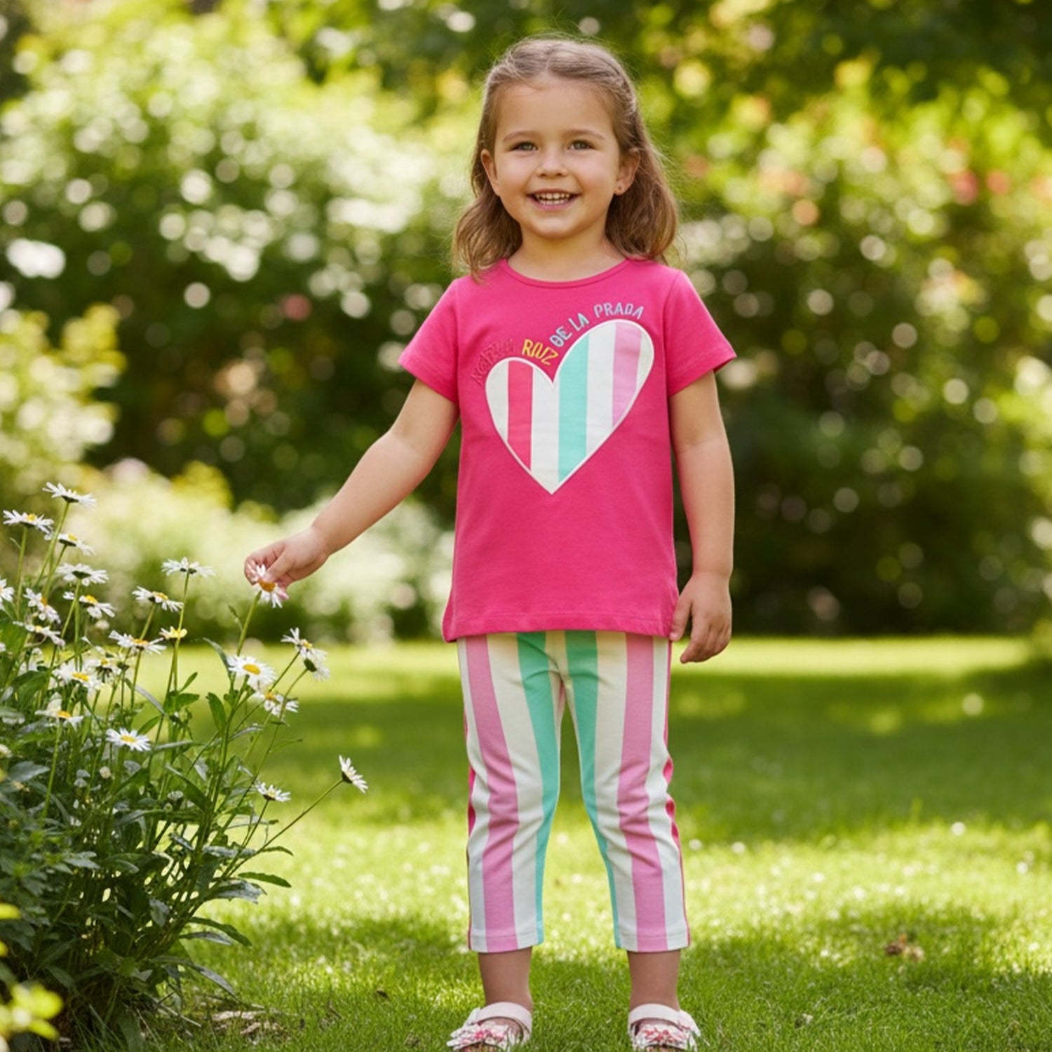 Pink Stripe Legging Set