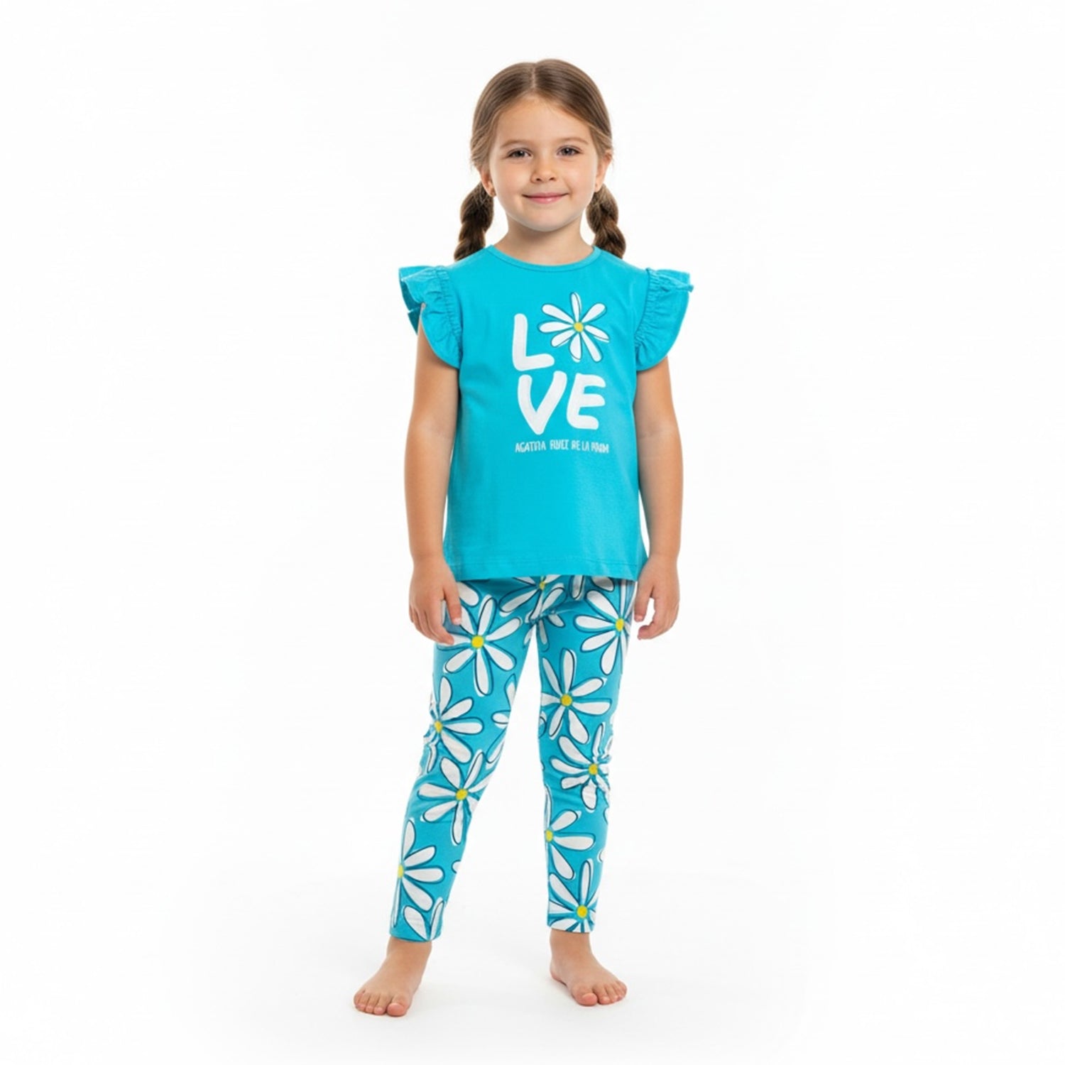 Blue Daisy Legging Set