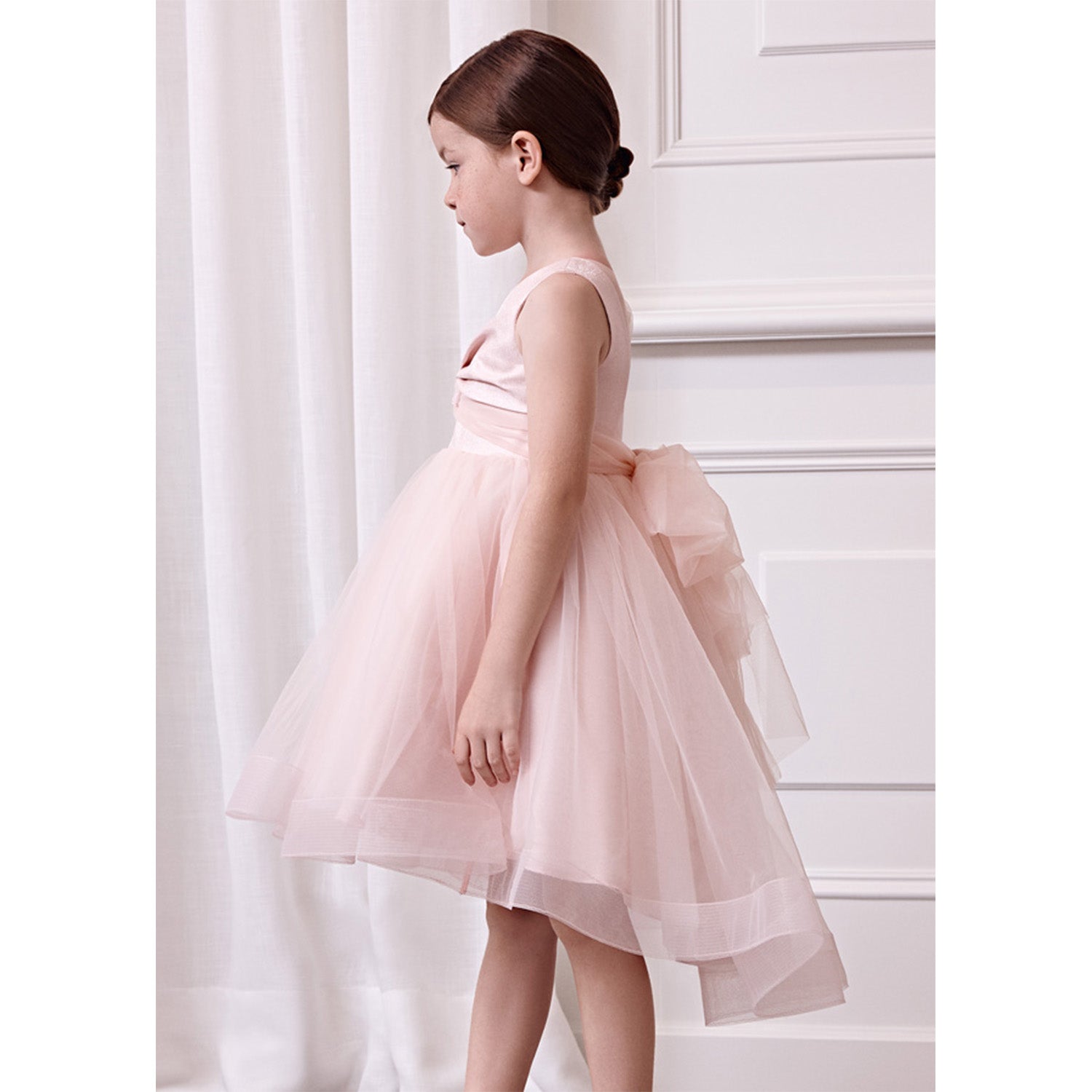 GIrls Pink Shimmer Tulle Dress