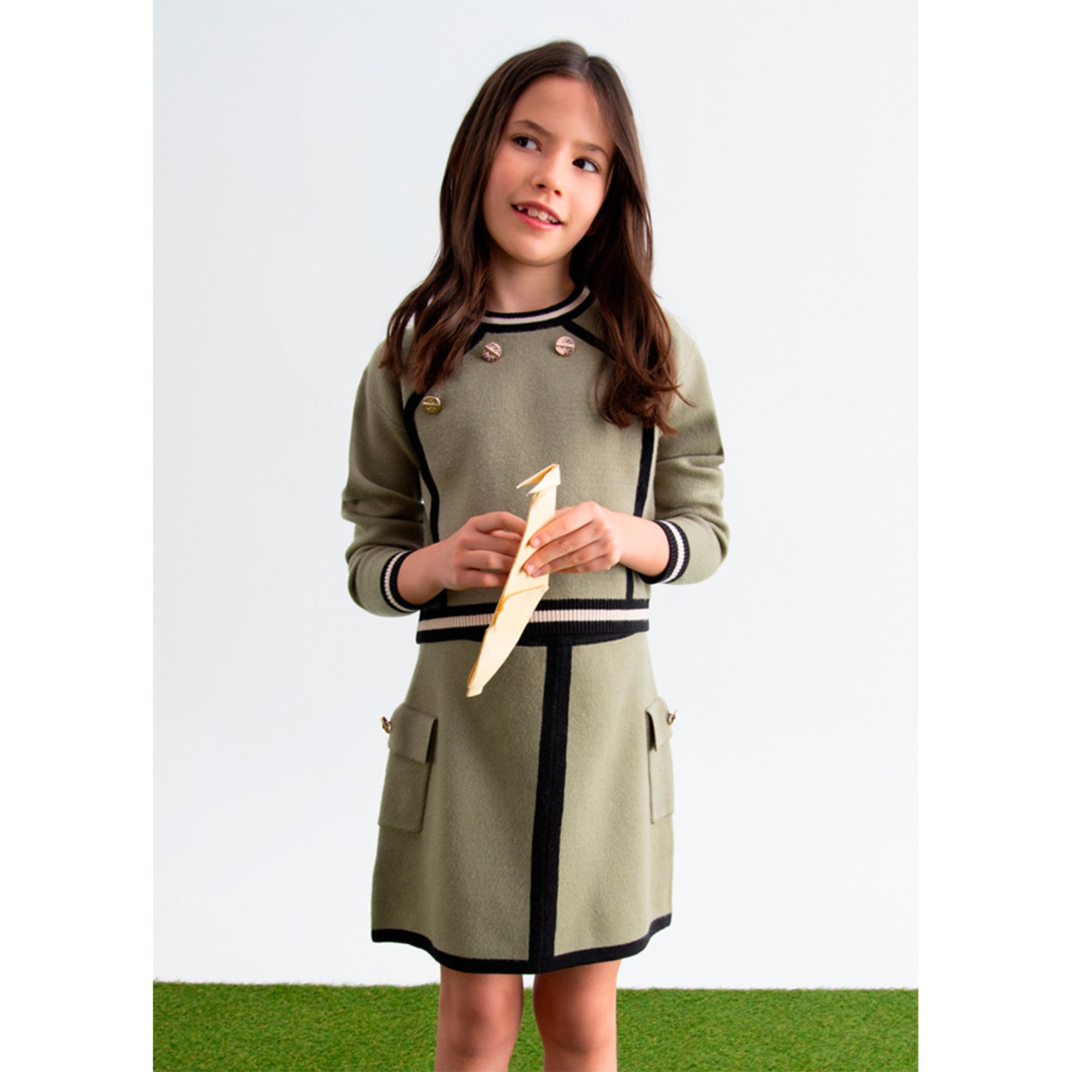 Sage Tricot Skirt Set