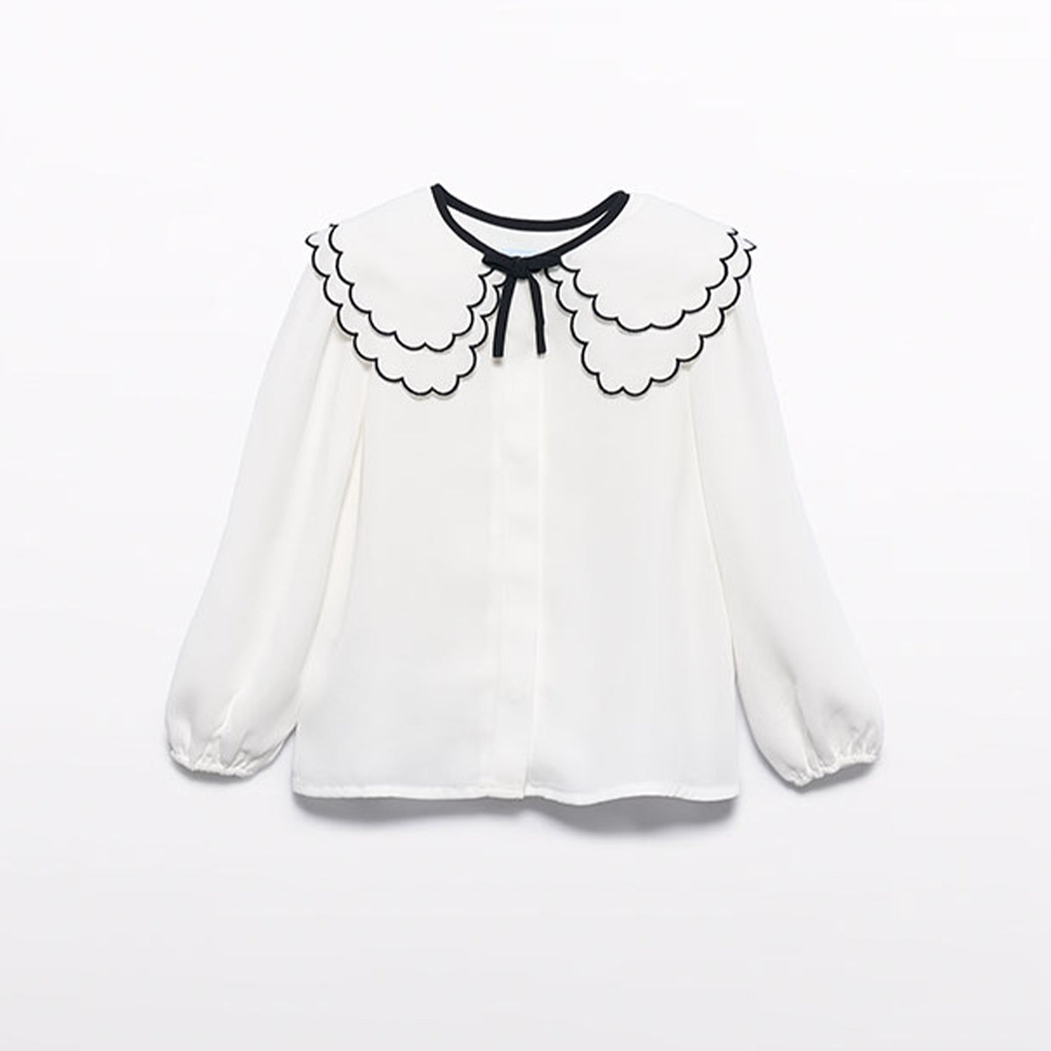 Black Trim Blouse