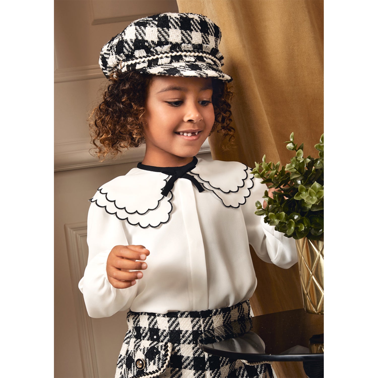 Black Trim Blouse