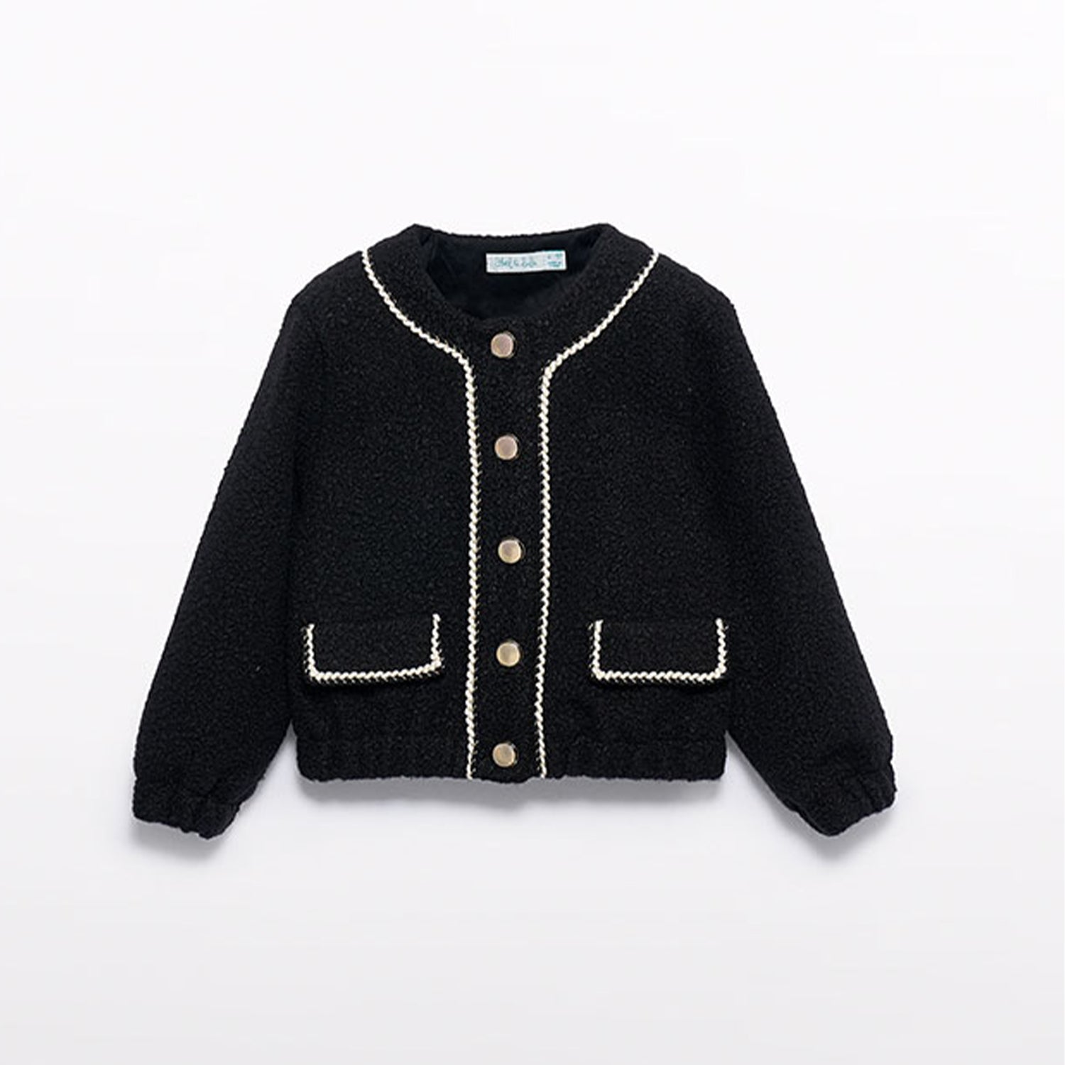 Black Wool Sherpa Jacket