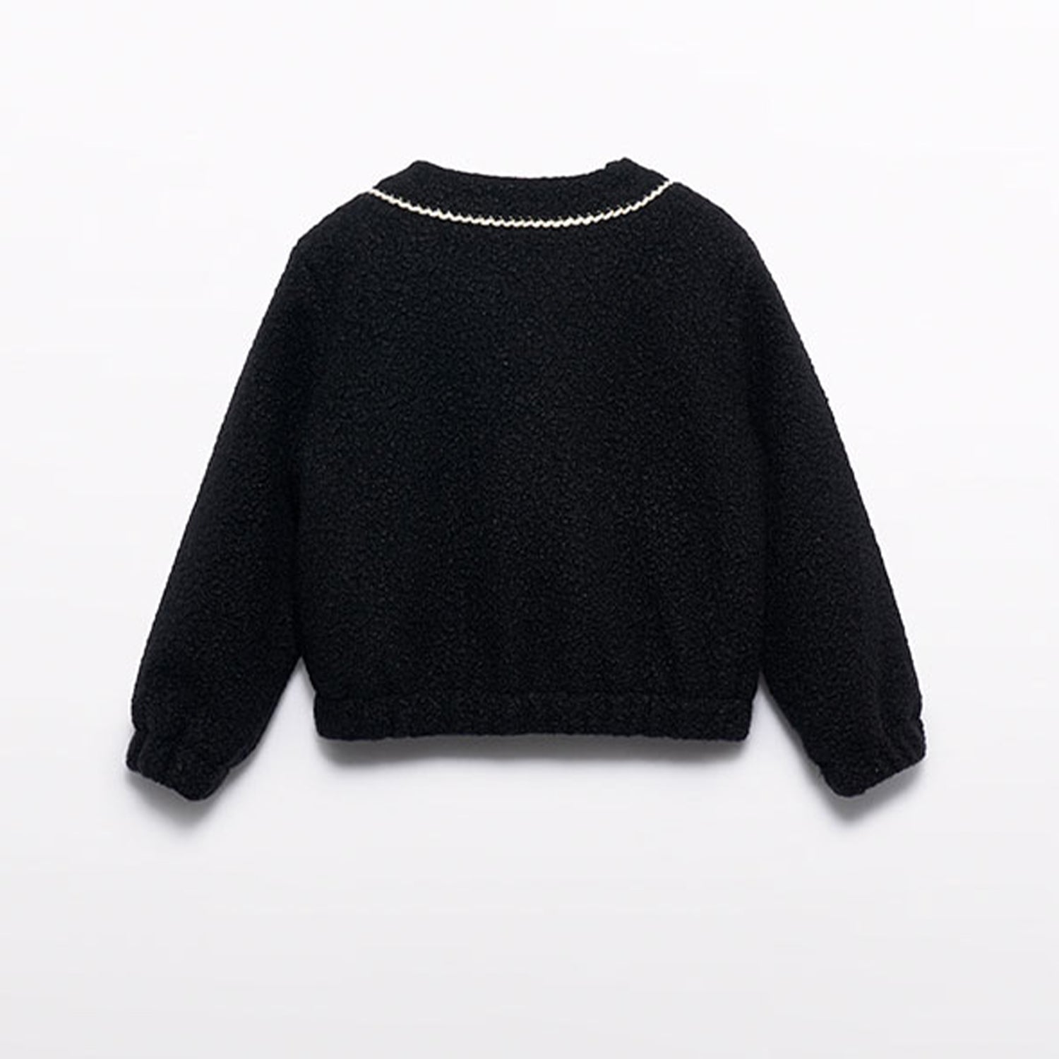 Black Wool Sherpa Jacket