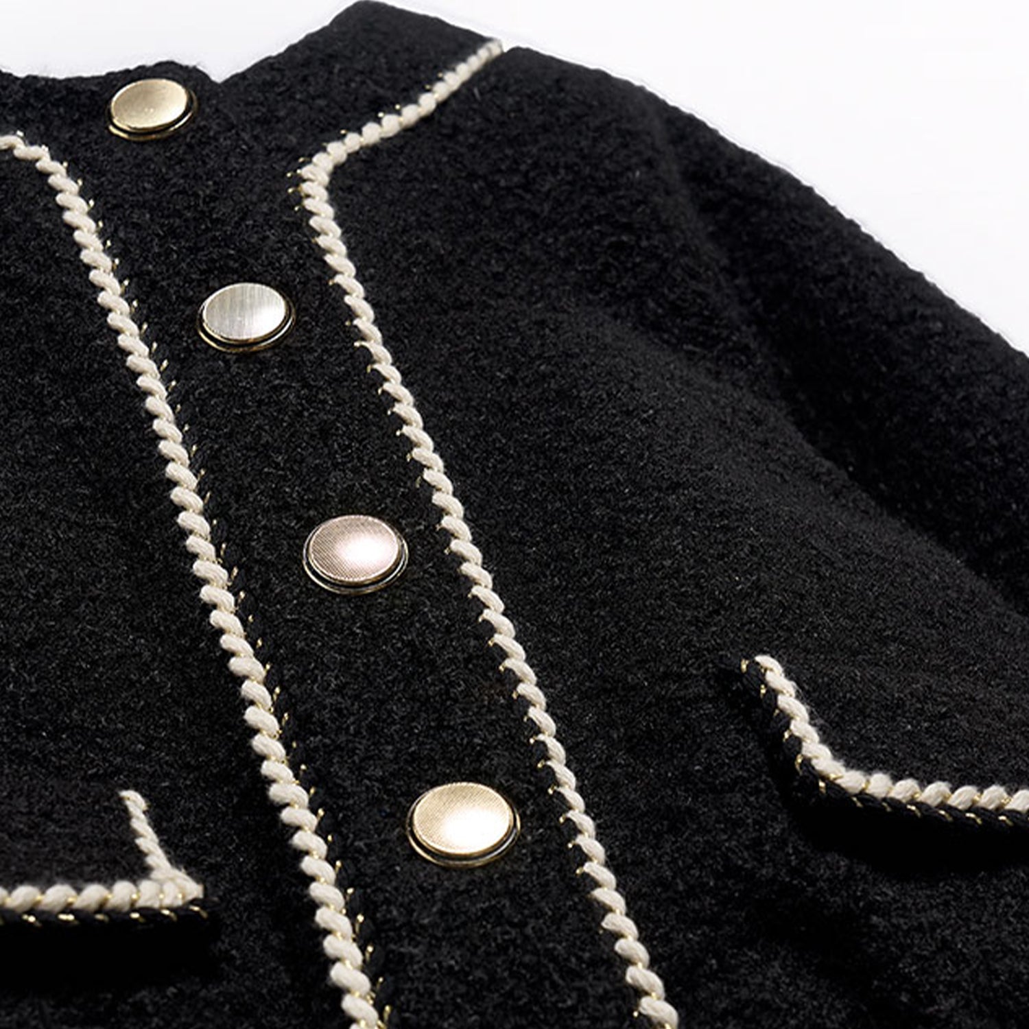 Black Wool Sherpa Jacket