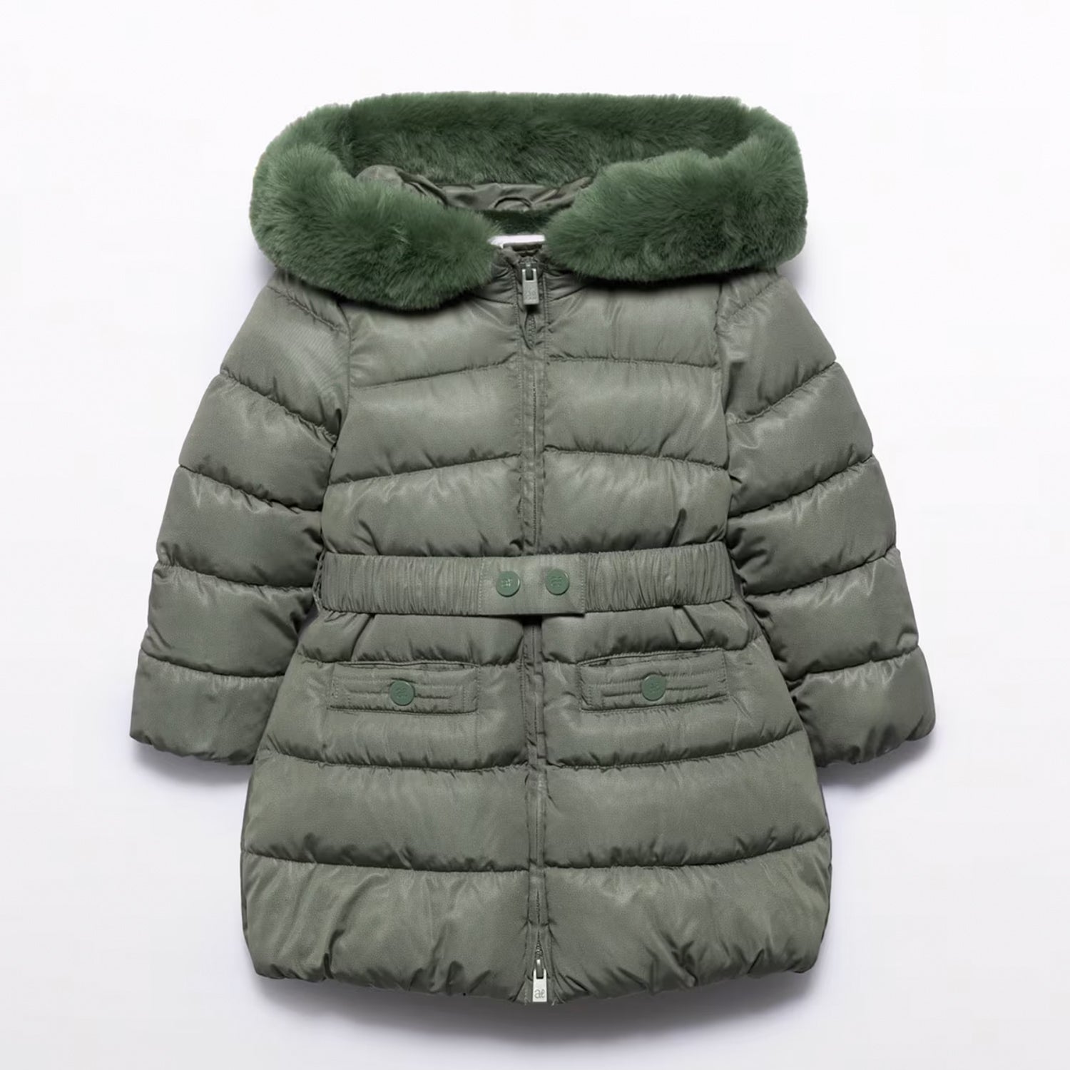 Khaki Green Padded Coat