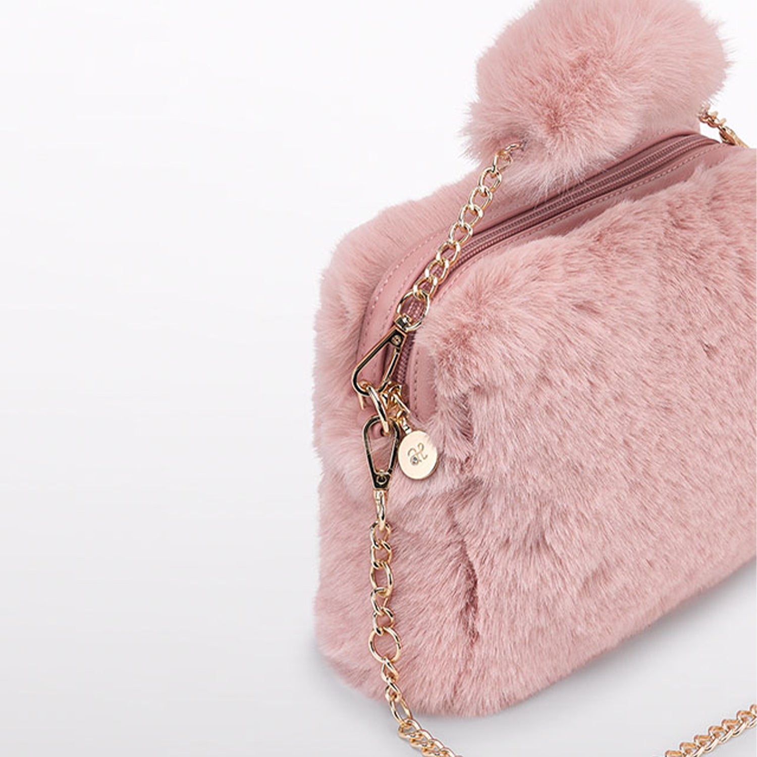 Pink Faux Fur Handbag