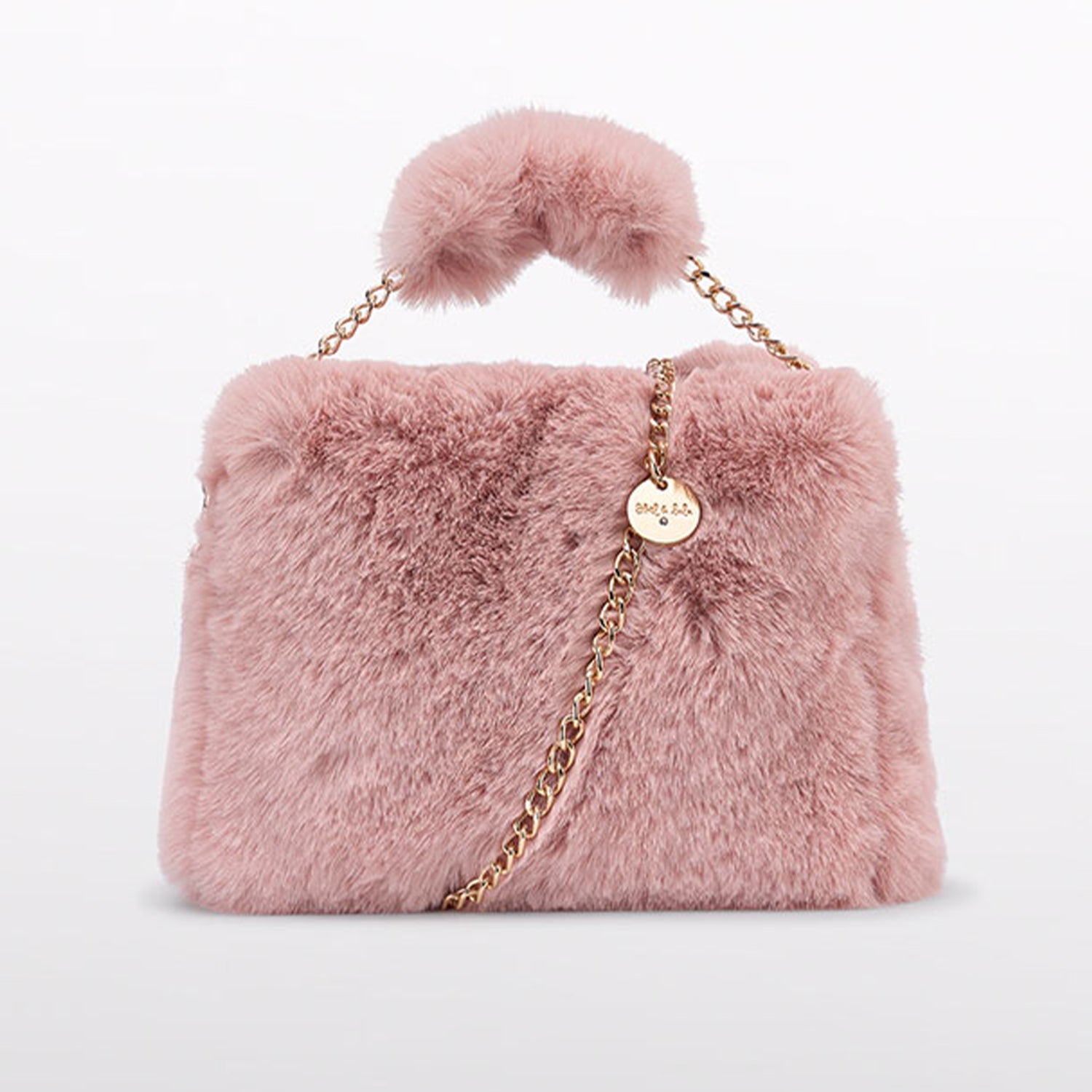 Pink Faux Fur Handbag