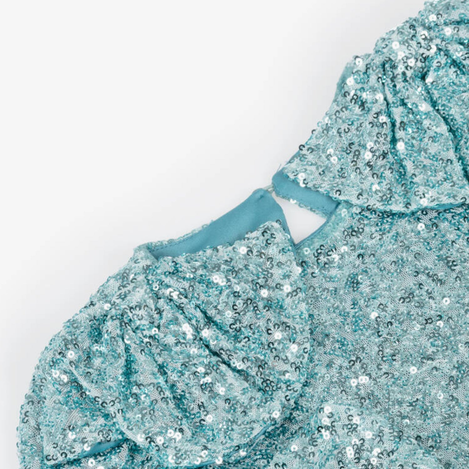 Blue Sequin Skirt Set