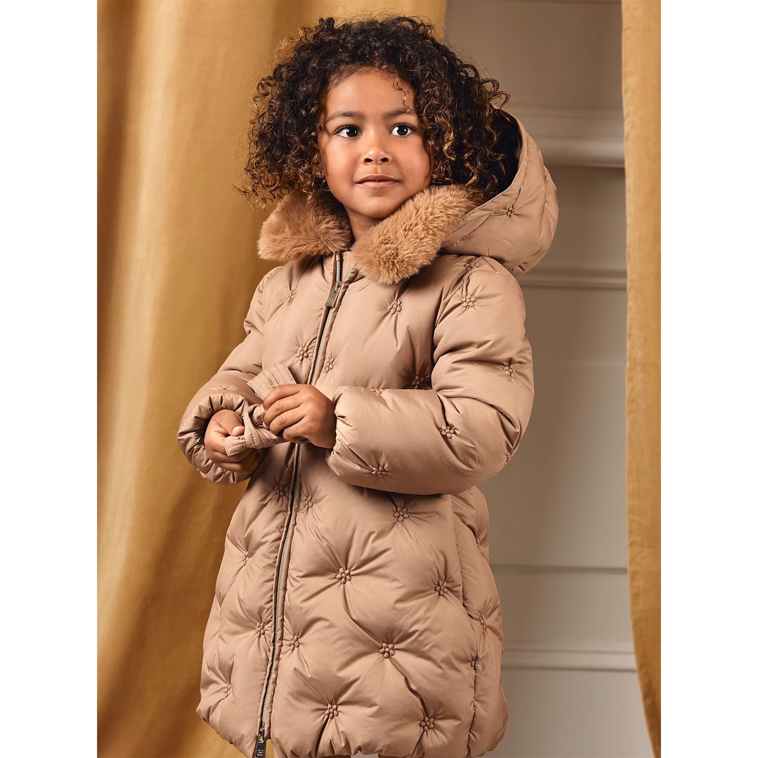 Camel Padded Coat