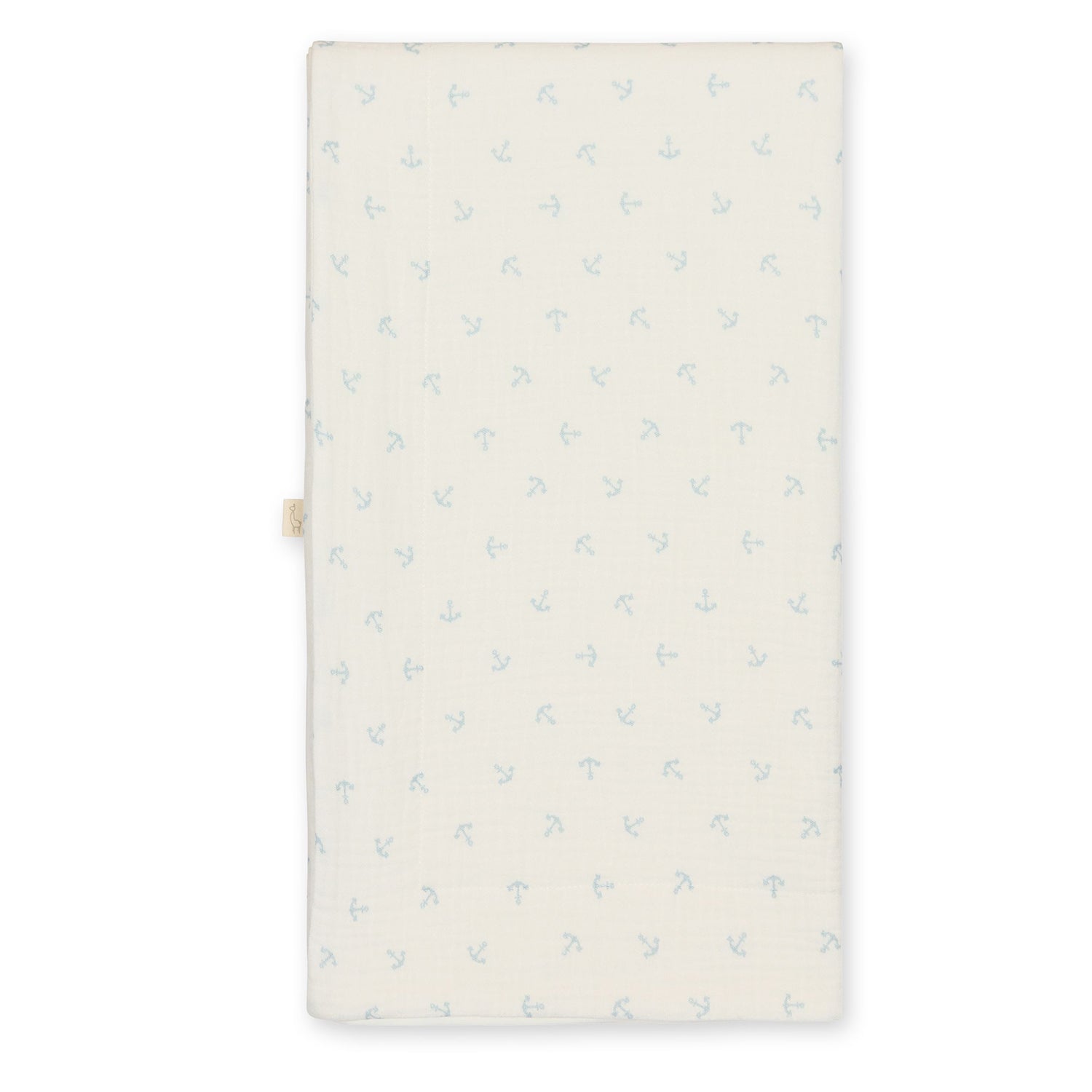 Ivory Anchor Burp Blanket