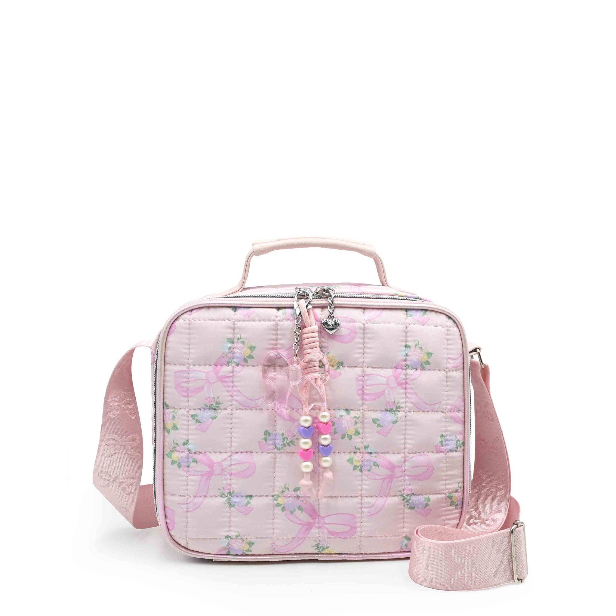 Floral & Bow Quilted Lunch Bag