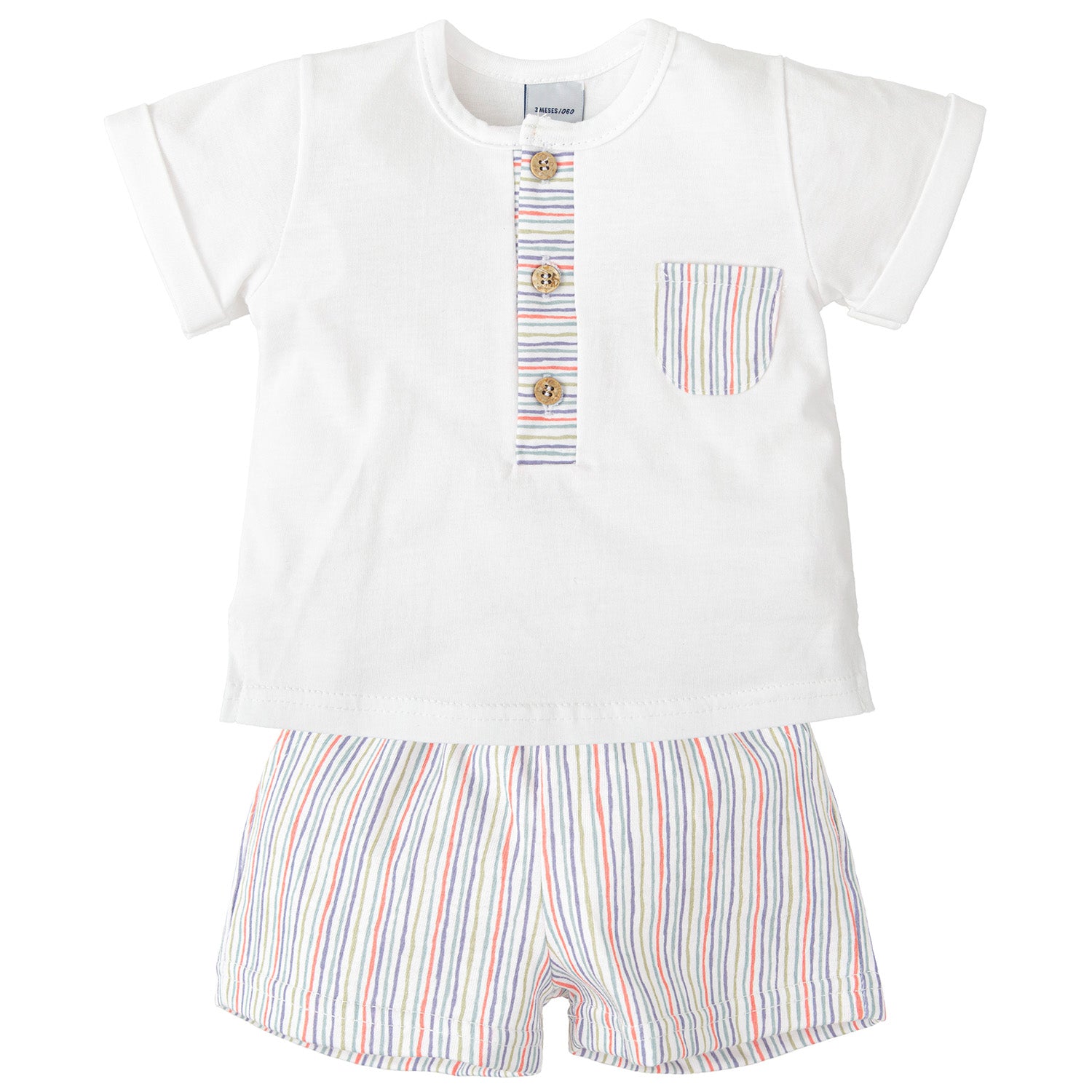 Coloured Stripe Short Set