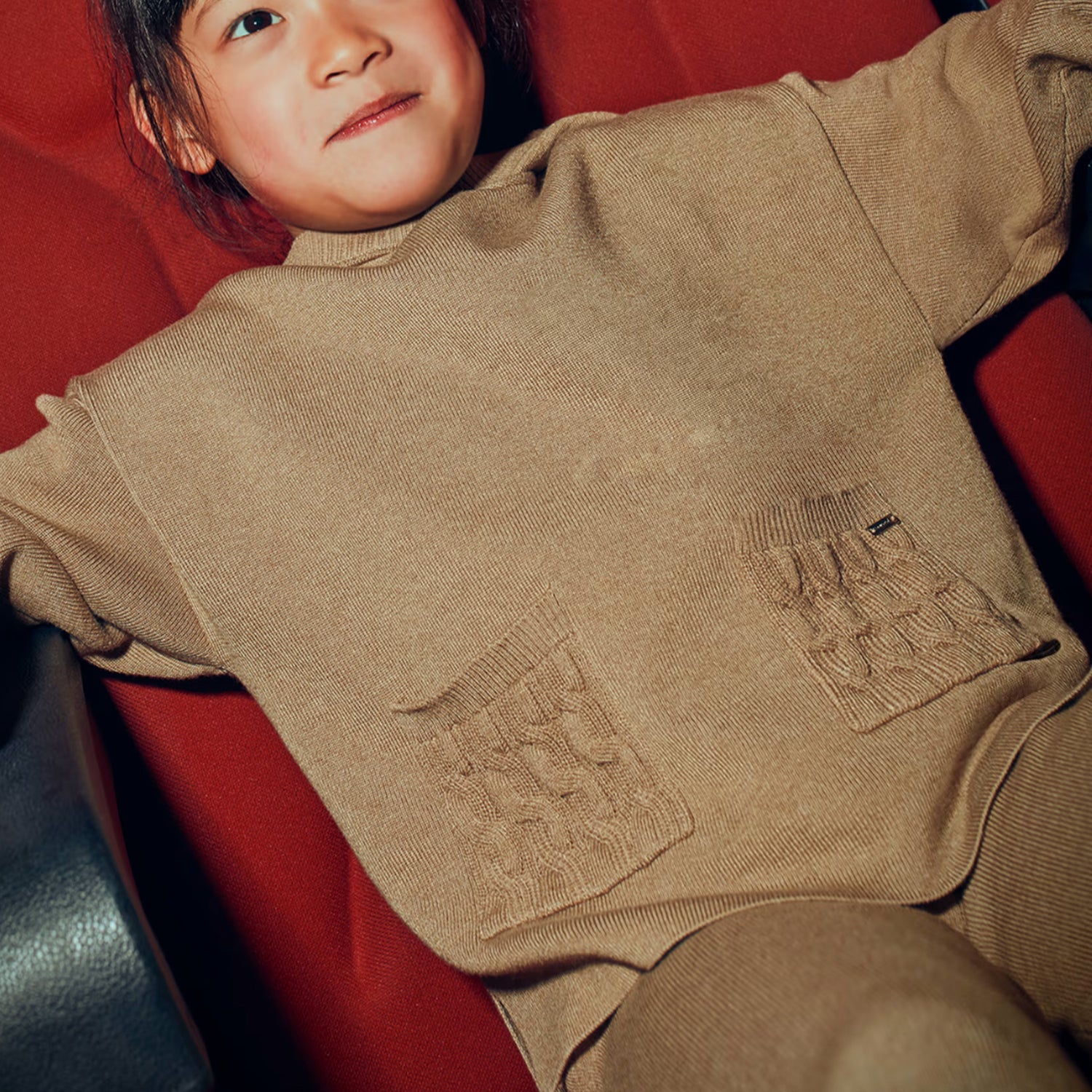 Brown Knit Lounge Set