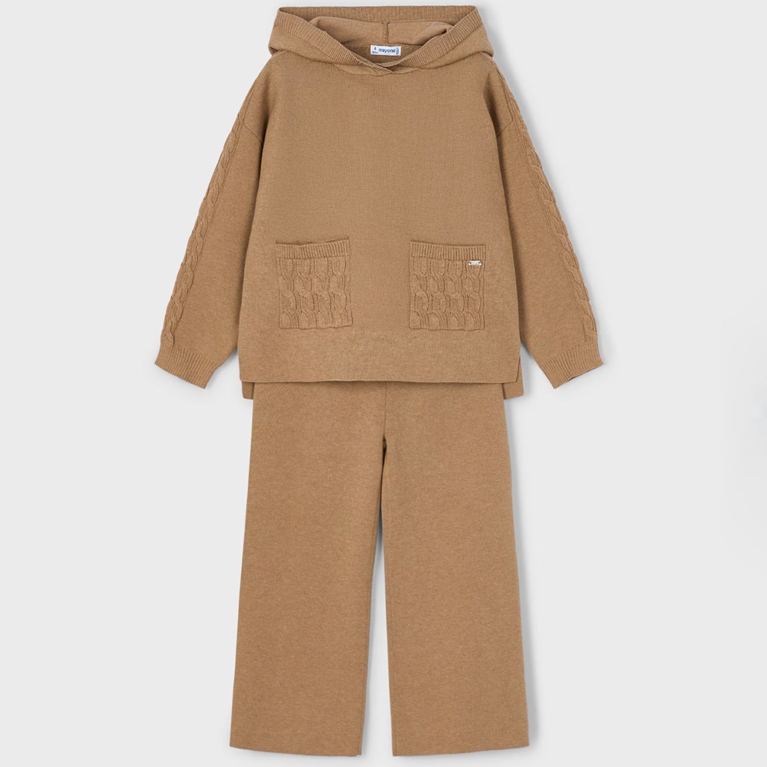 Brown Knit Lounge Set