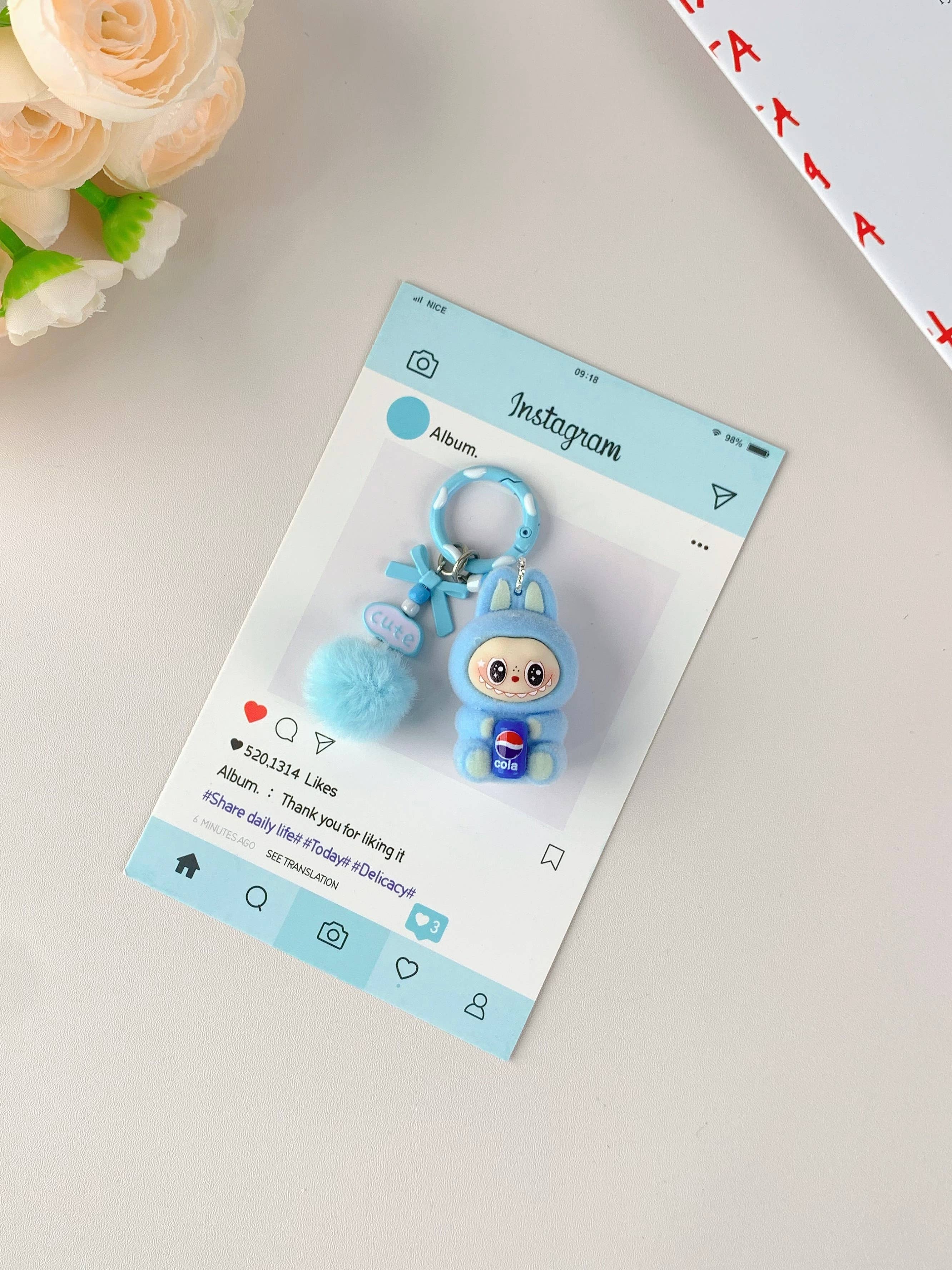 Labubu Hot-Selling Cute Keychain for Girls,Car Key Accessory