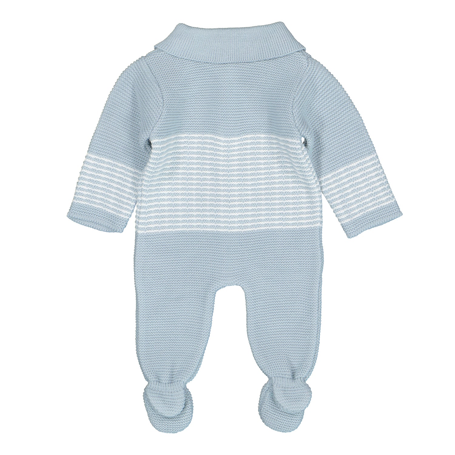 Blue Knit Babygrow Hat