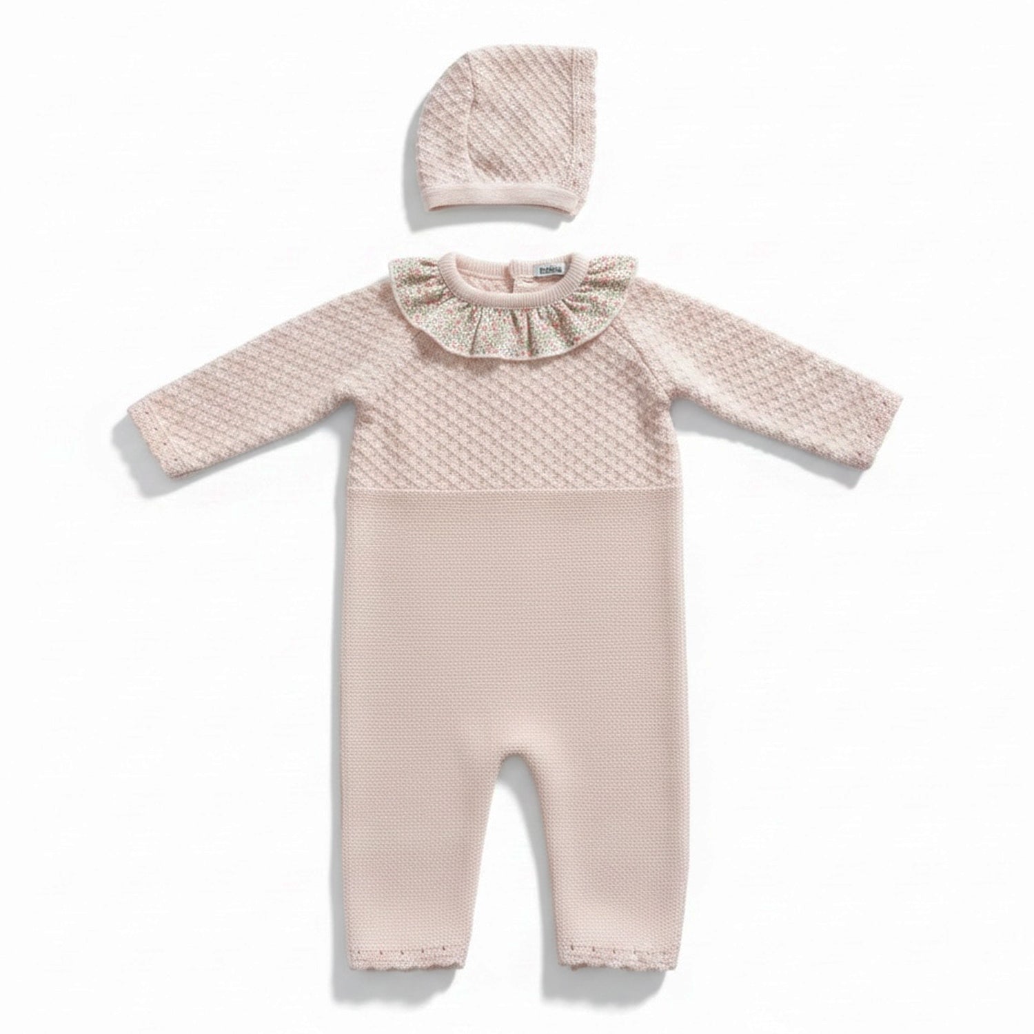 Dusty Pink All-In-One With Bonnet