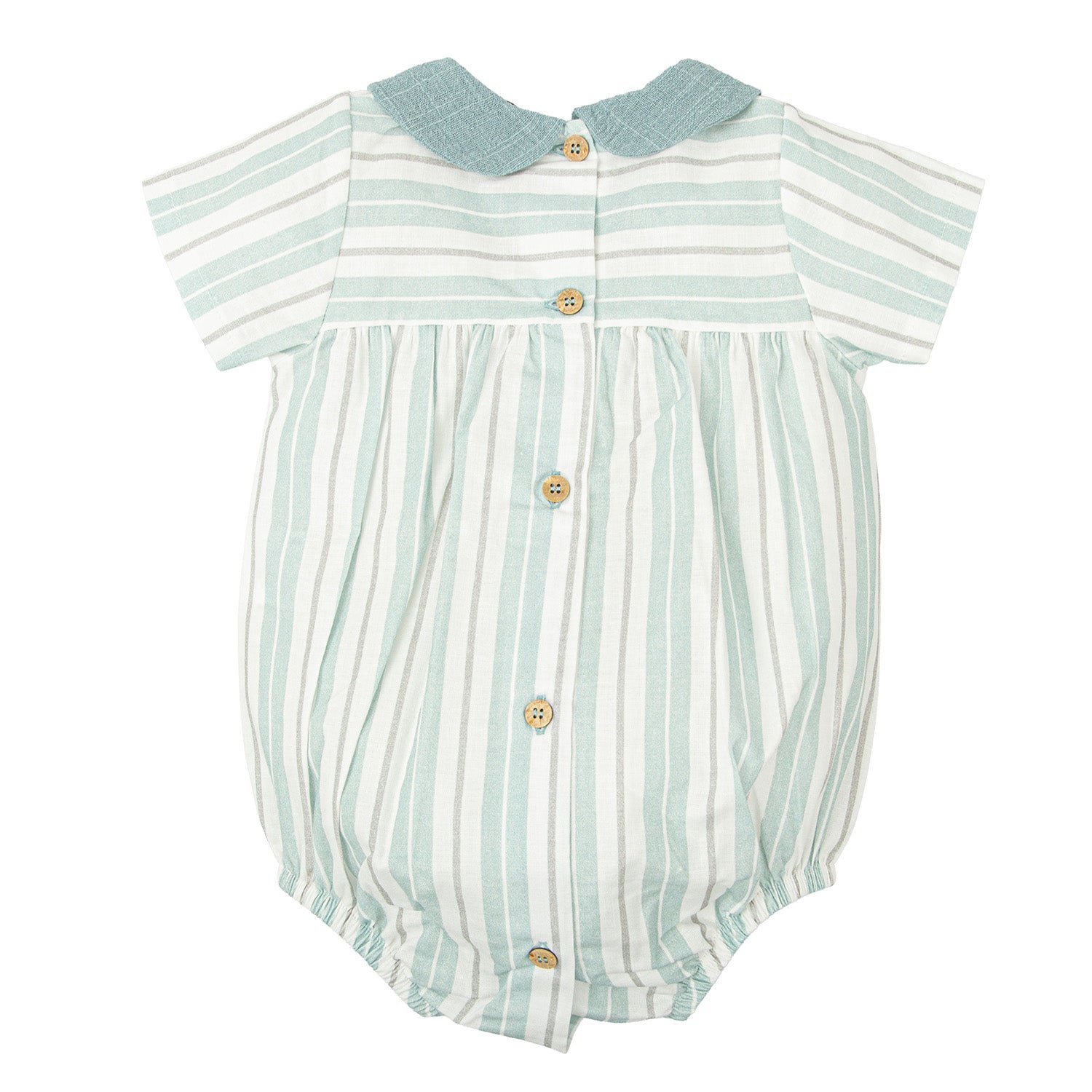 Sage Green Stripe Romper