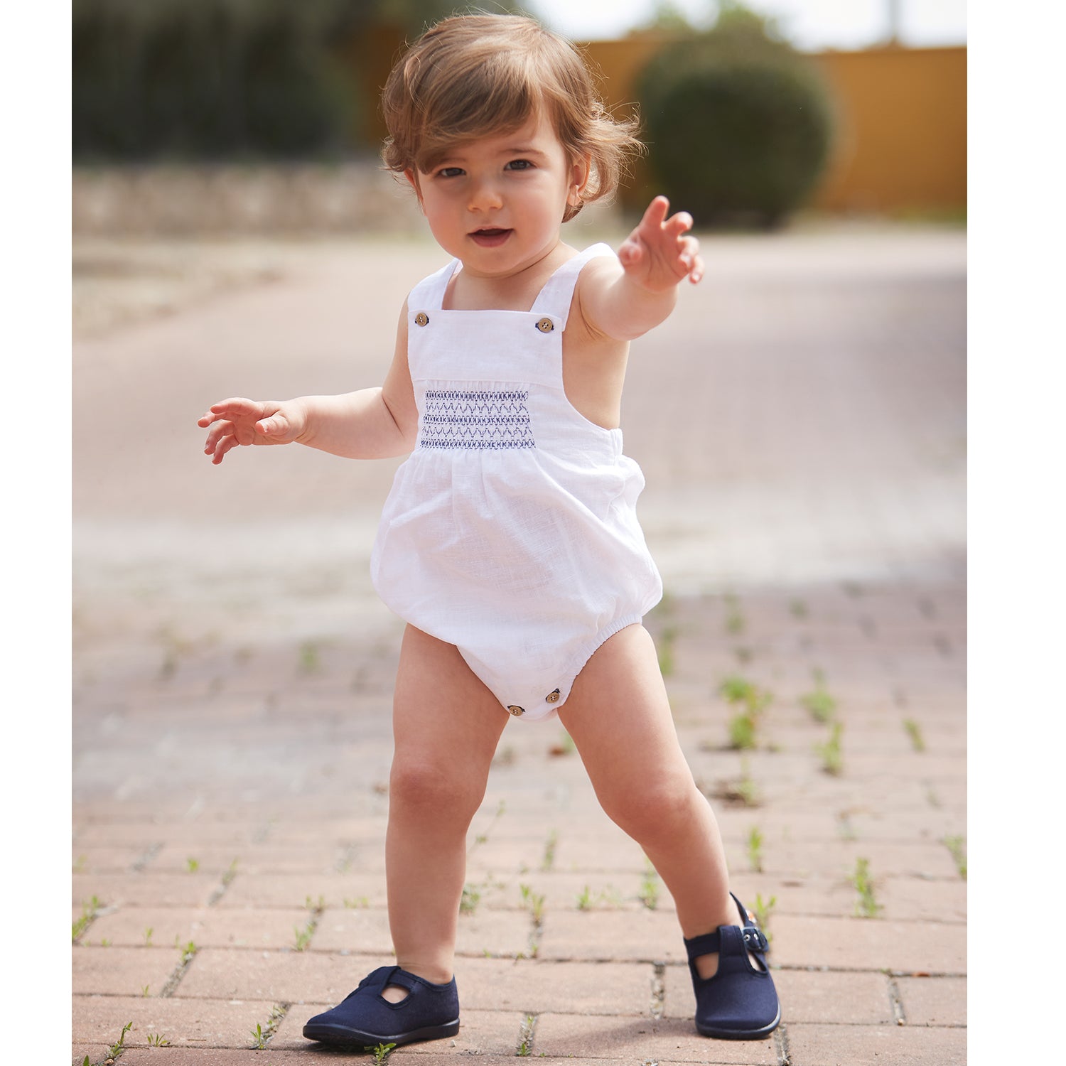 White Linen Romper