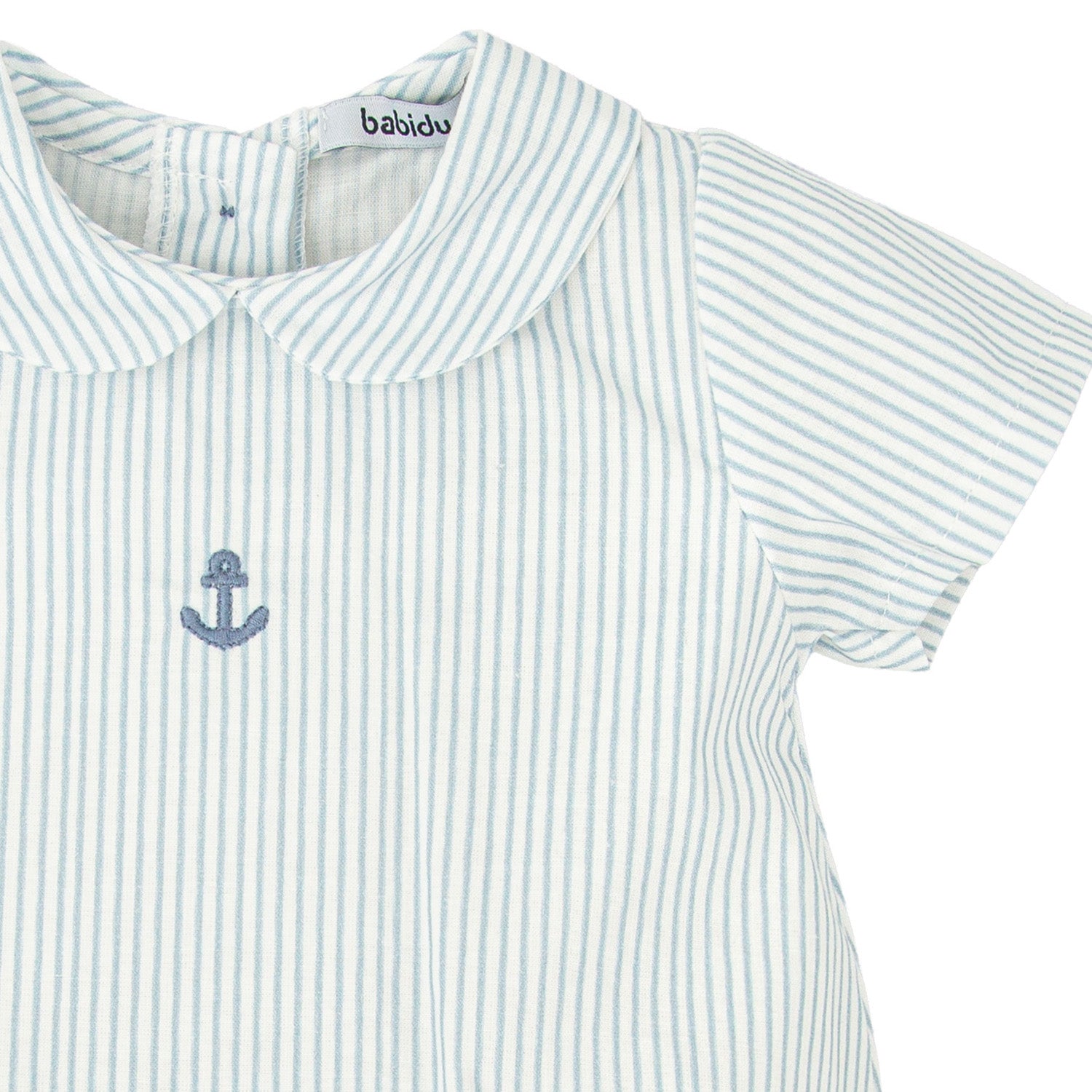 Blue Stripe Anchor Romper