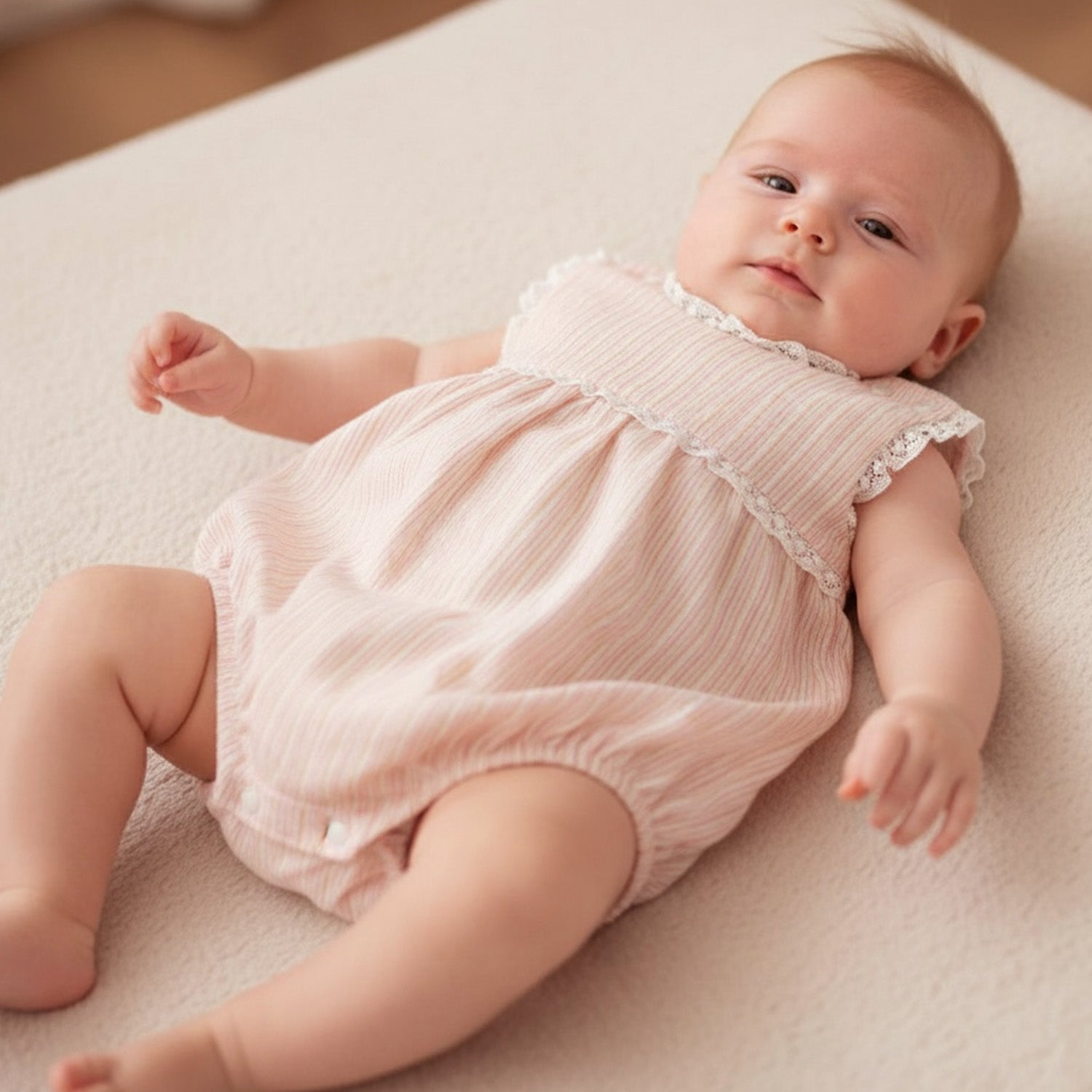 Pink & Orange Stripe Romper