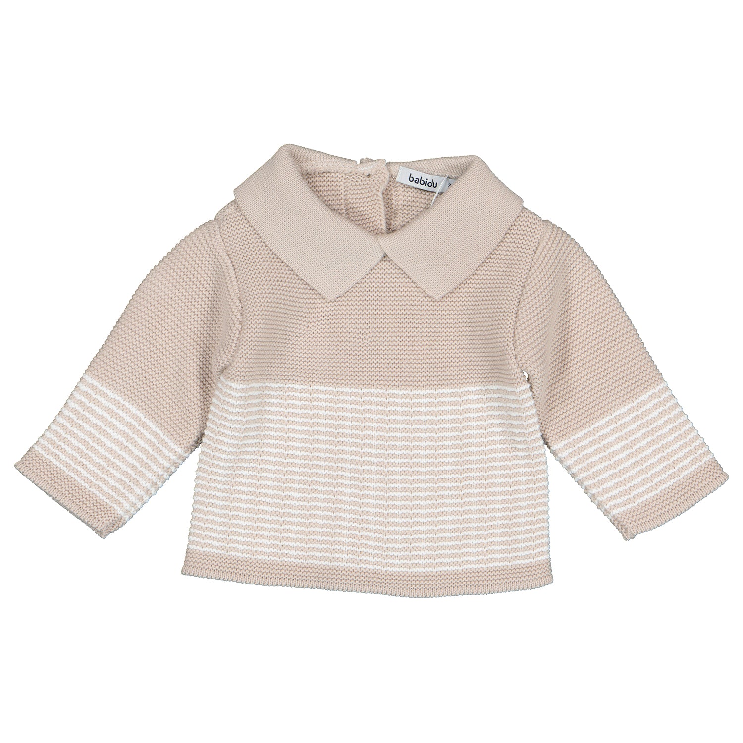 Beige Knit Jam Pant Set & Hat