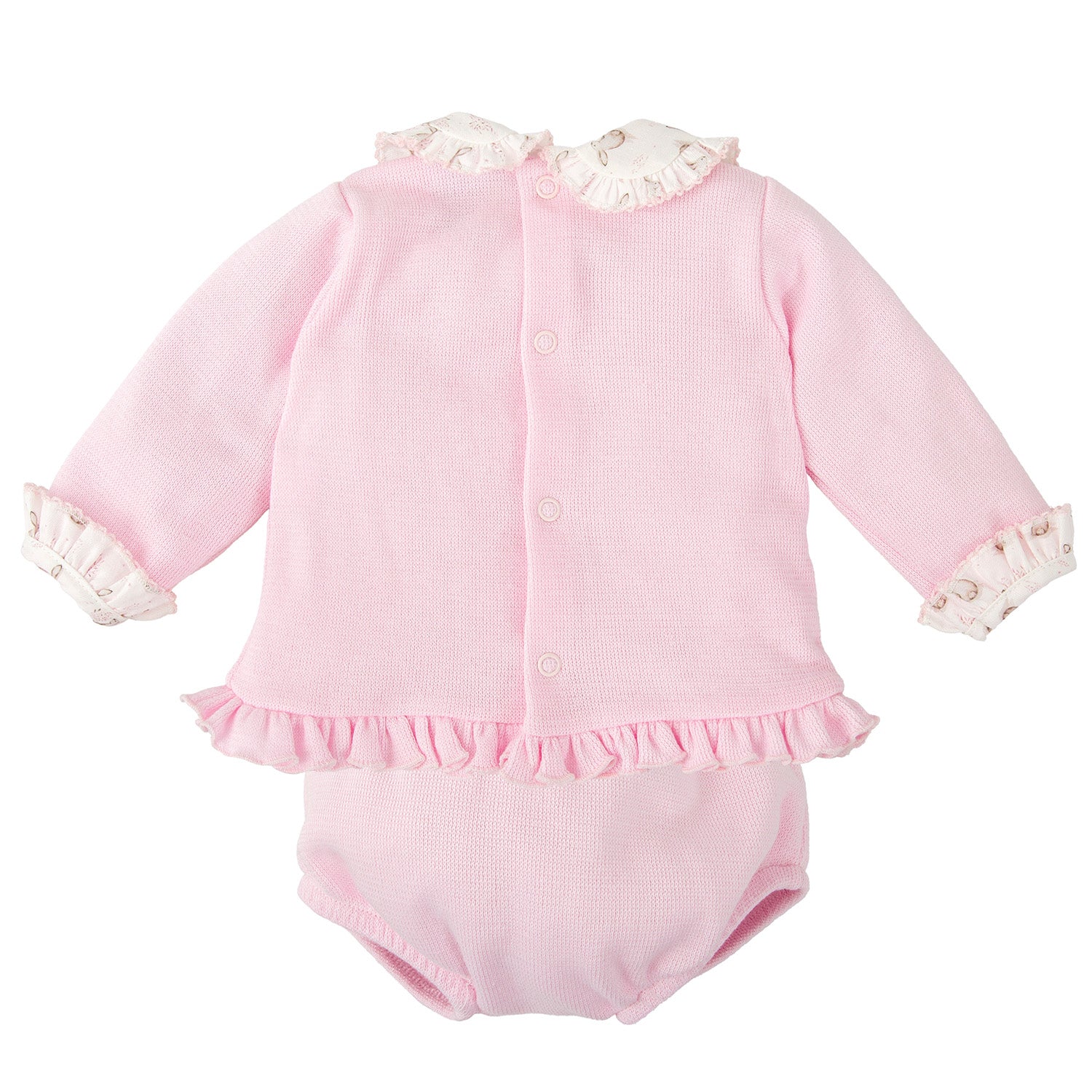 Pink Bunny Trim Bloomer Set