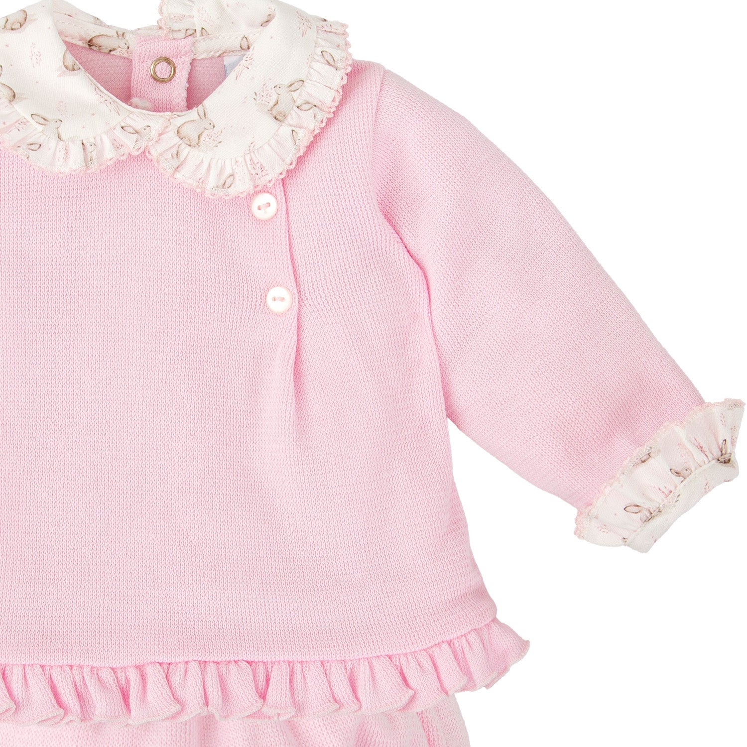 Pink Bunny Trim Bloomer Set