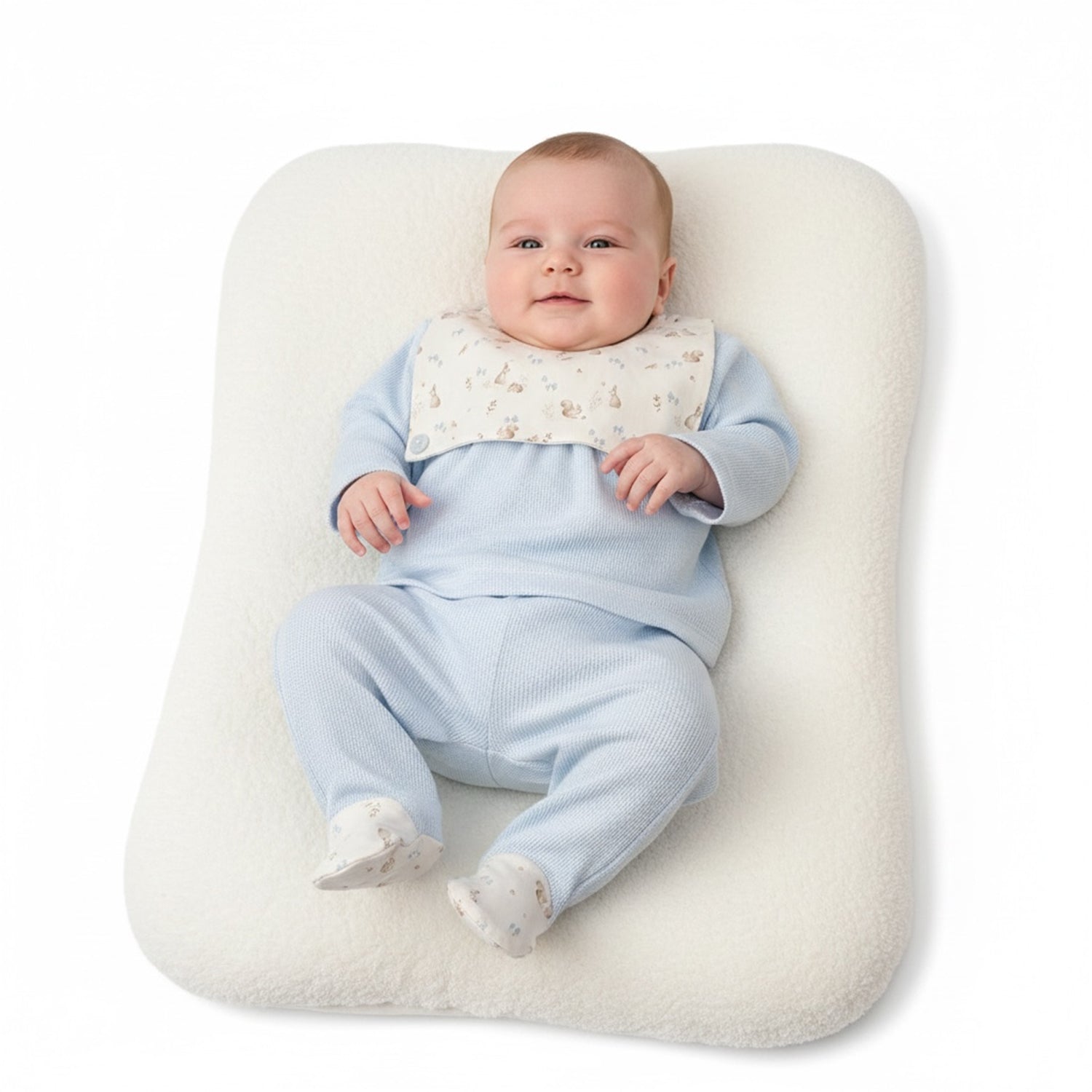 Blue Bunny Bib Print Set