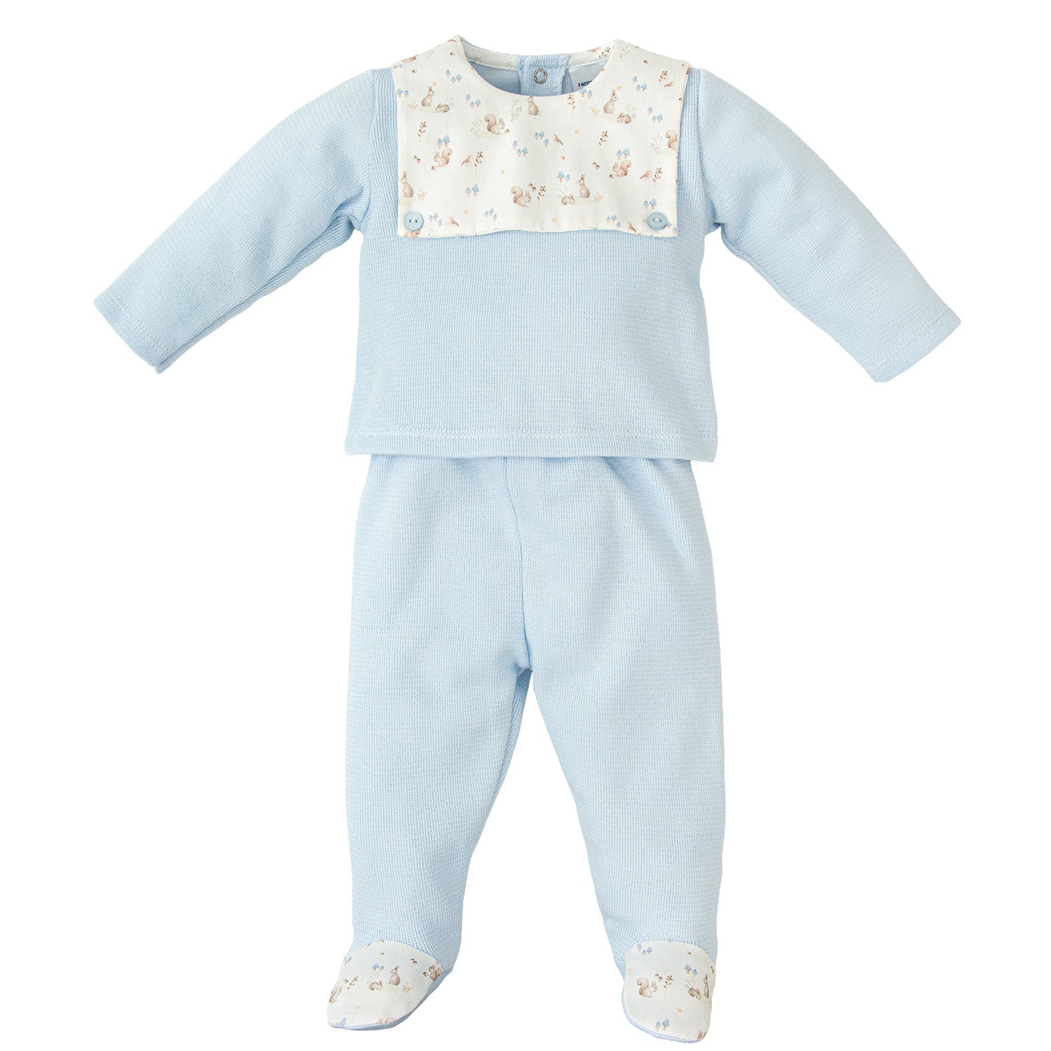 Blue Bunny Bib Print Set