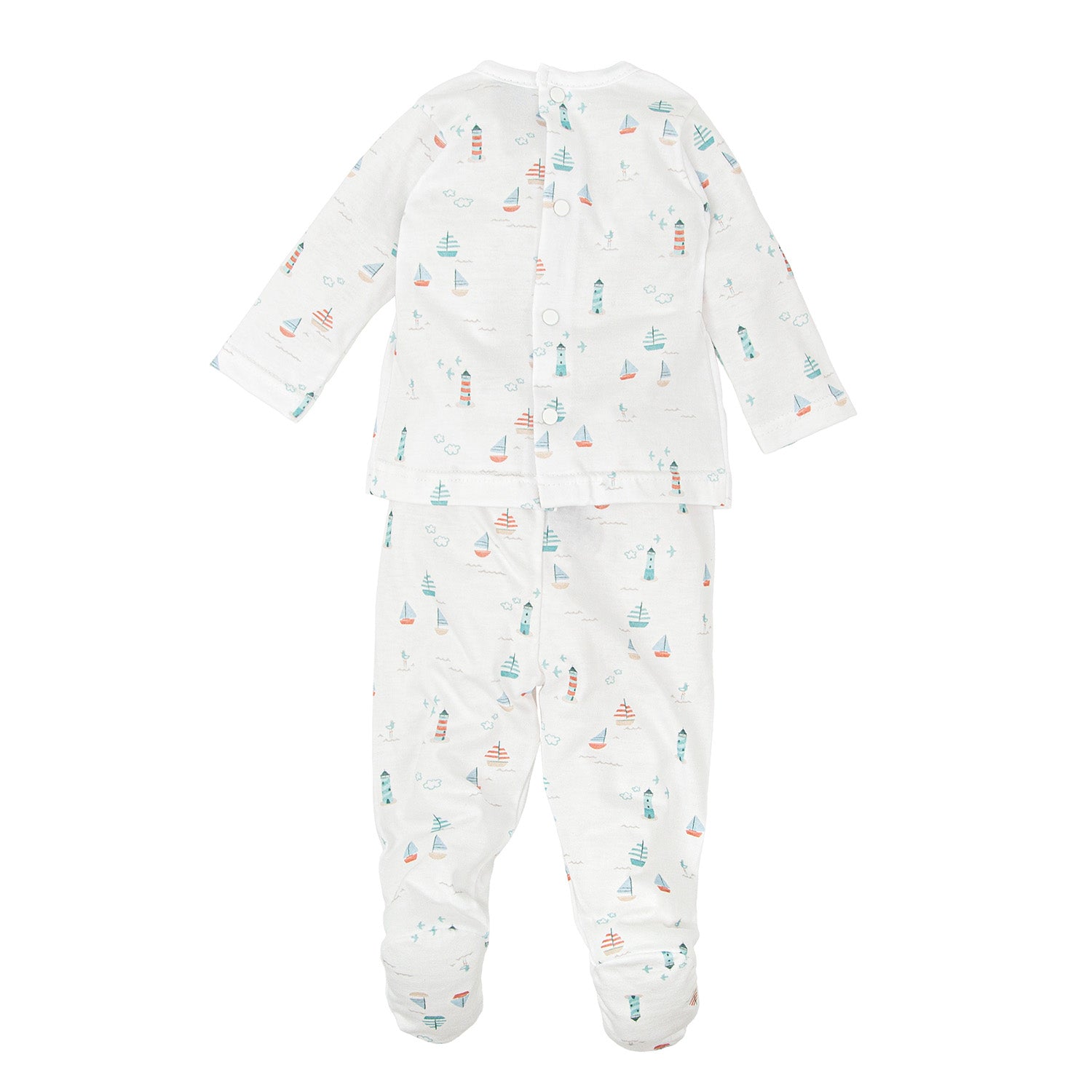 Nautical Print 5 Piece Blue Newborn Set