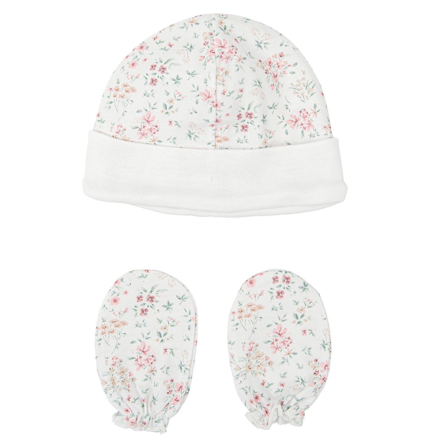 Pink Floral 5 Piece Newborn Set