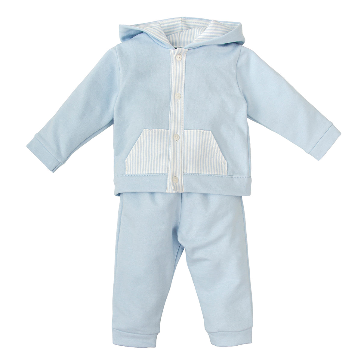 Pale Blue Stripe Trim Tracksuit