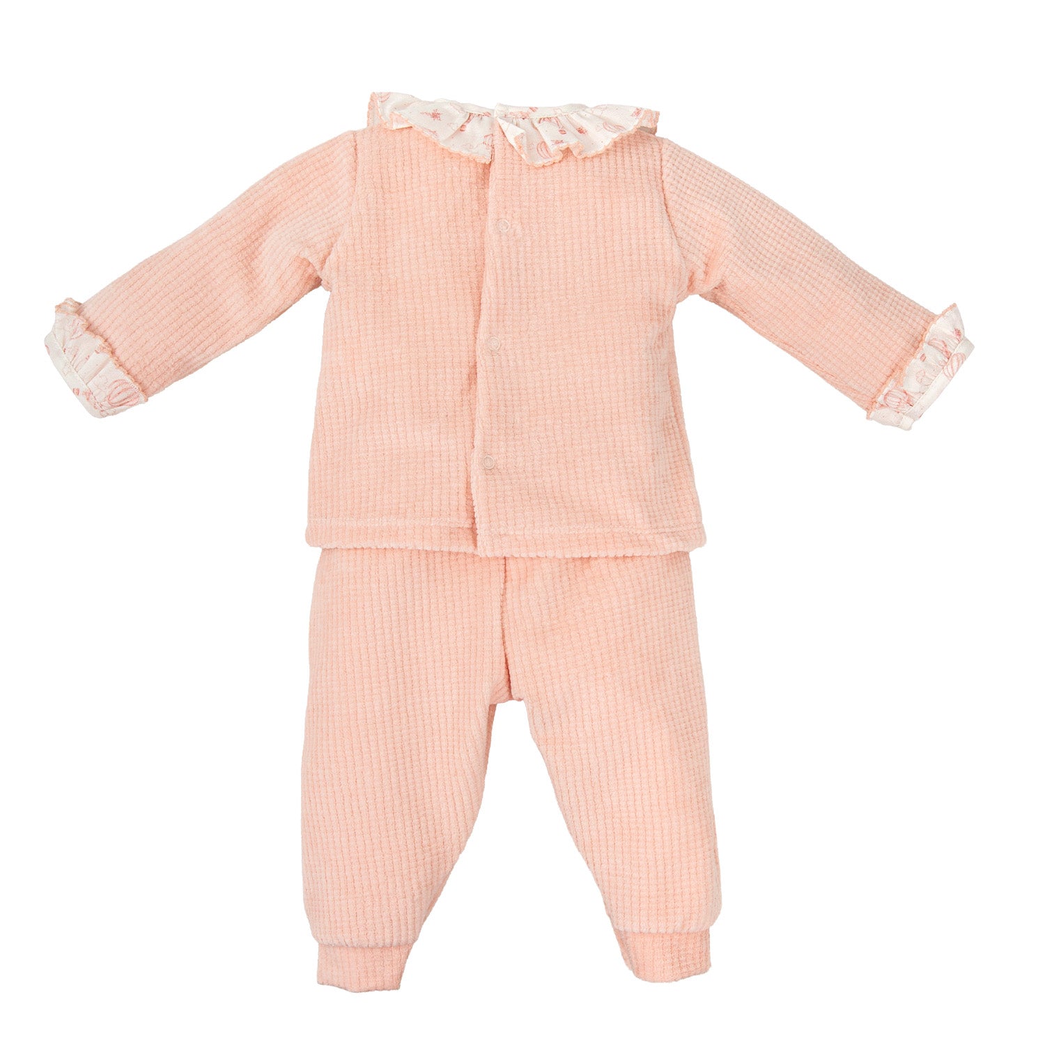 Salmon Velour Hot Air Balloon Frill Collar Set