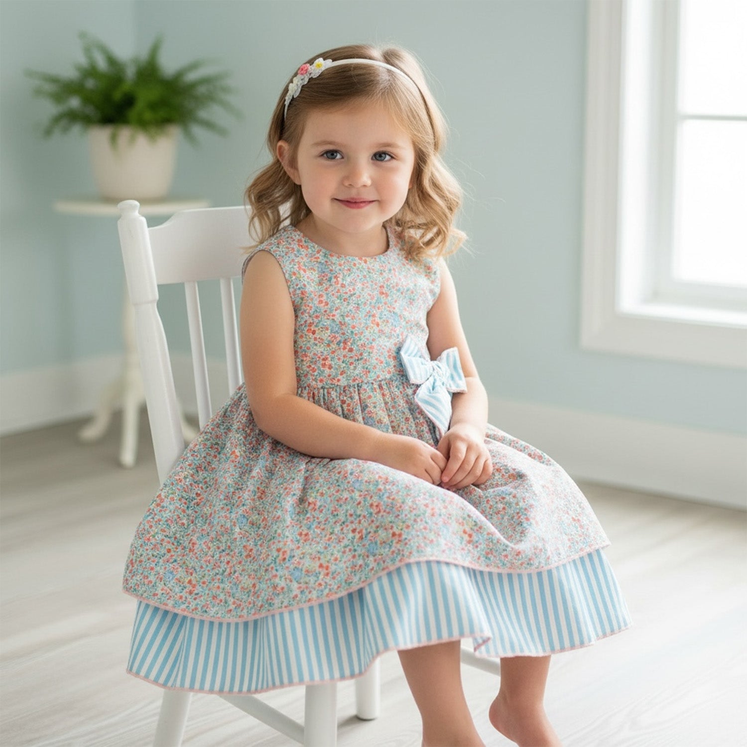 Floral & Stripe Dress