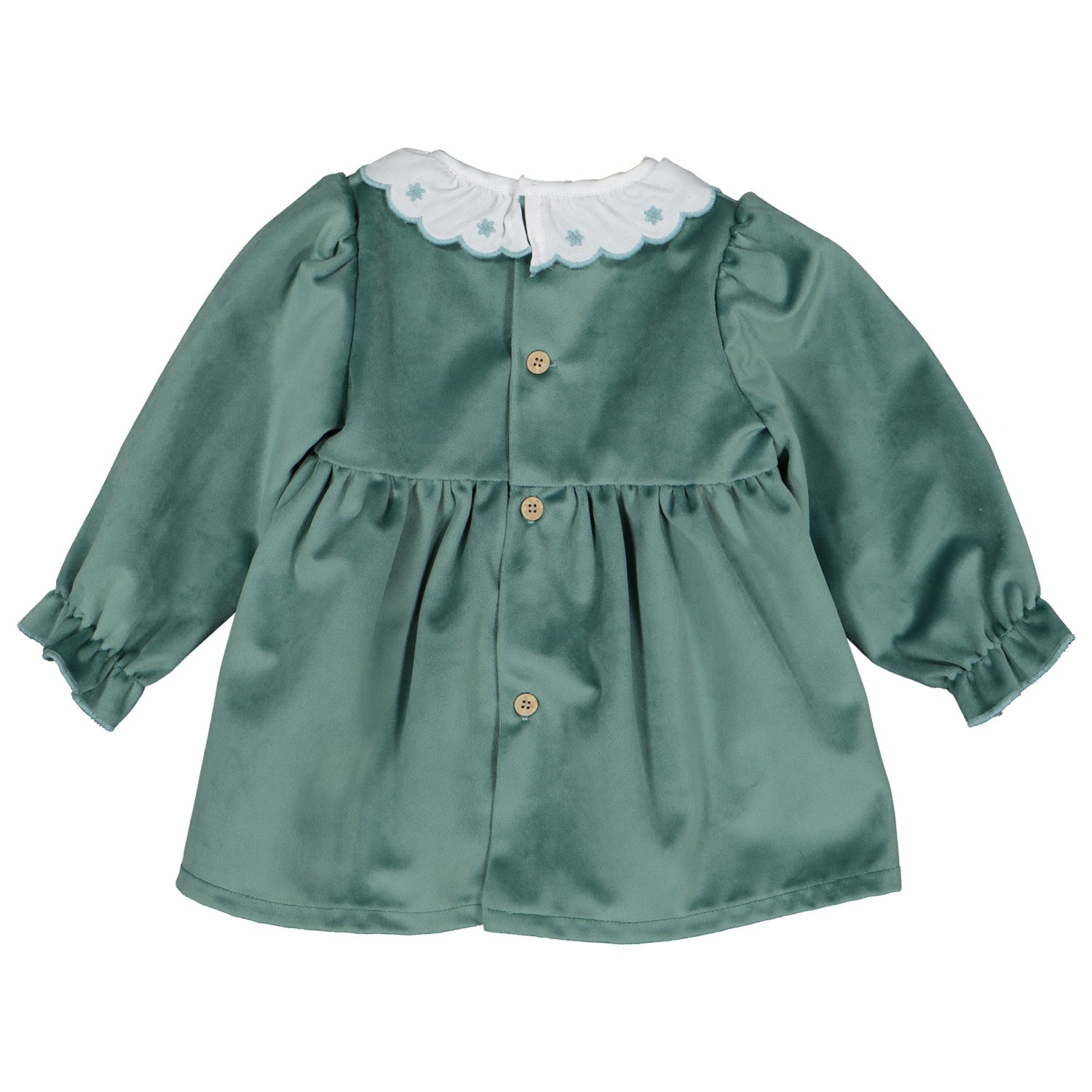 Green Velvet Dress & Bloomers