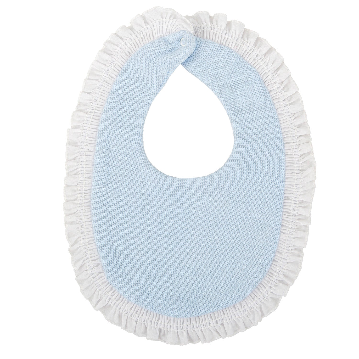 Blue Cotton Frill Bib