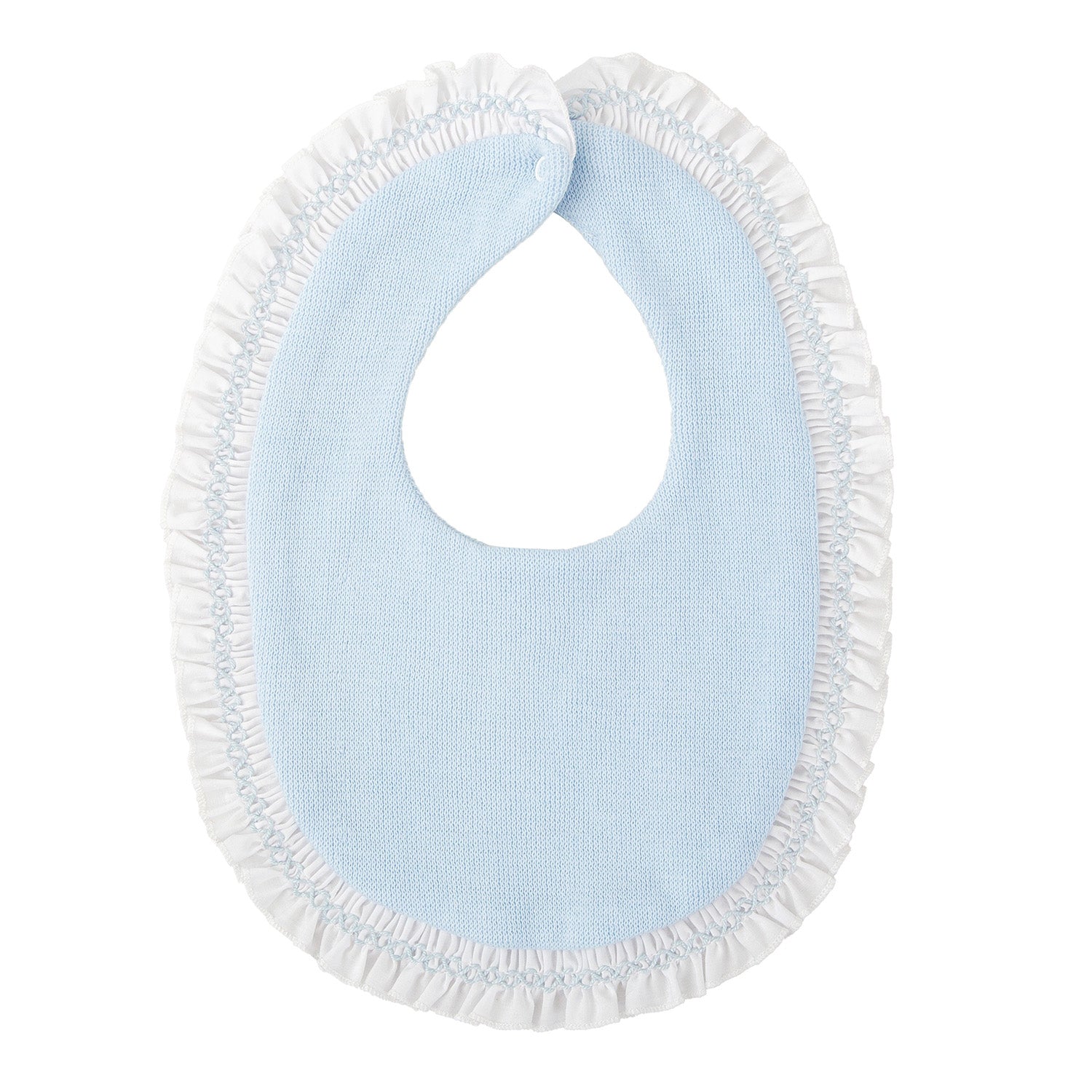 Blue Cotton Frill Bib