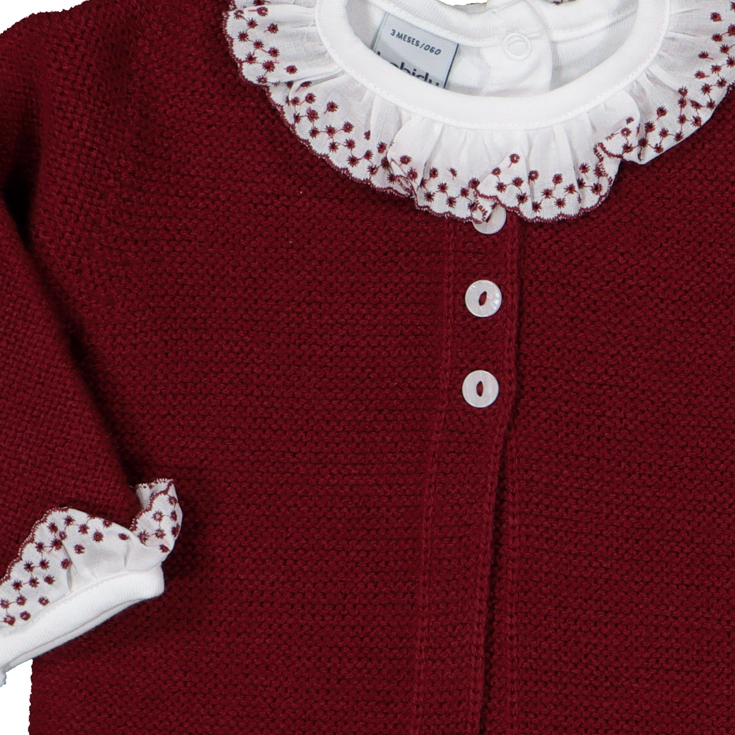 Girls Burgandy 3 Piece Knit Set