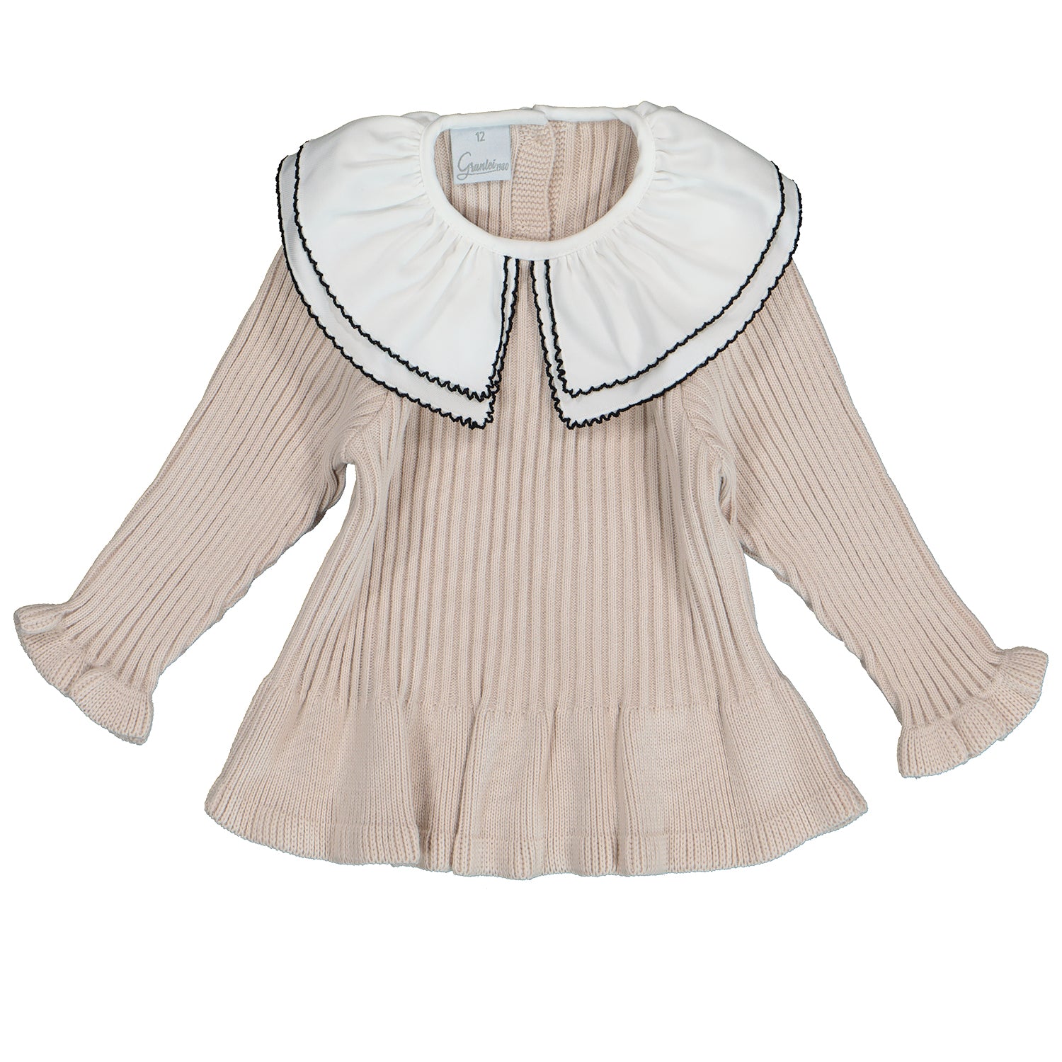 Beige Peplum Knit Outfit