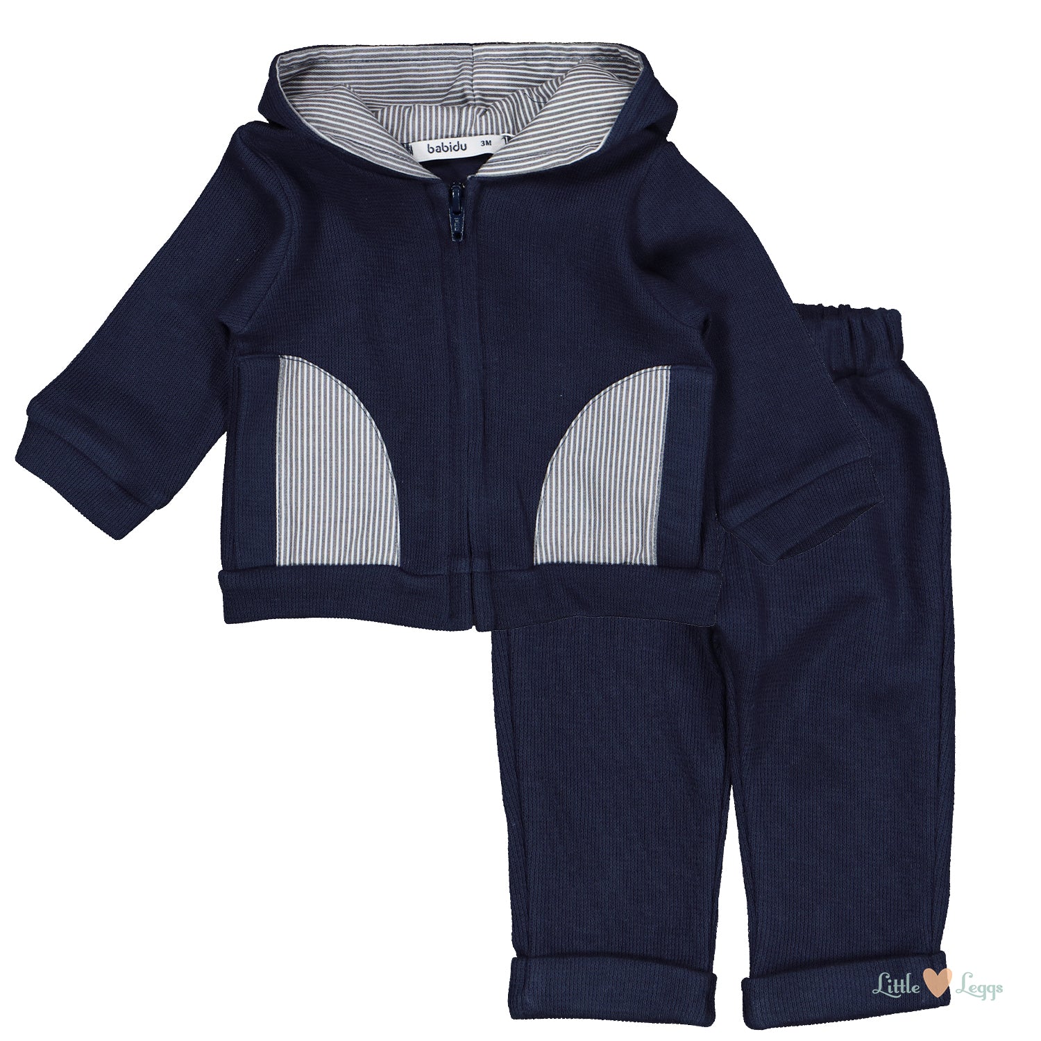 Navy Stripe Trim Tracksuit