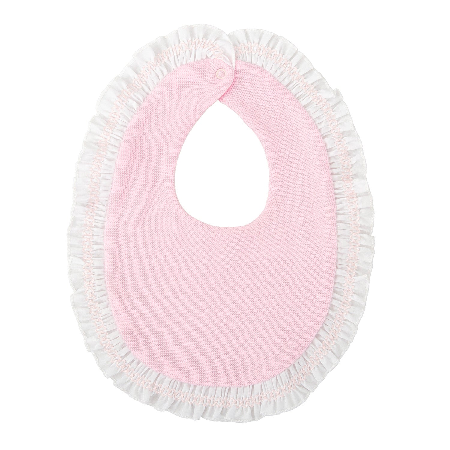 Pink Cotton Frill Bib