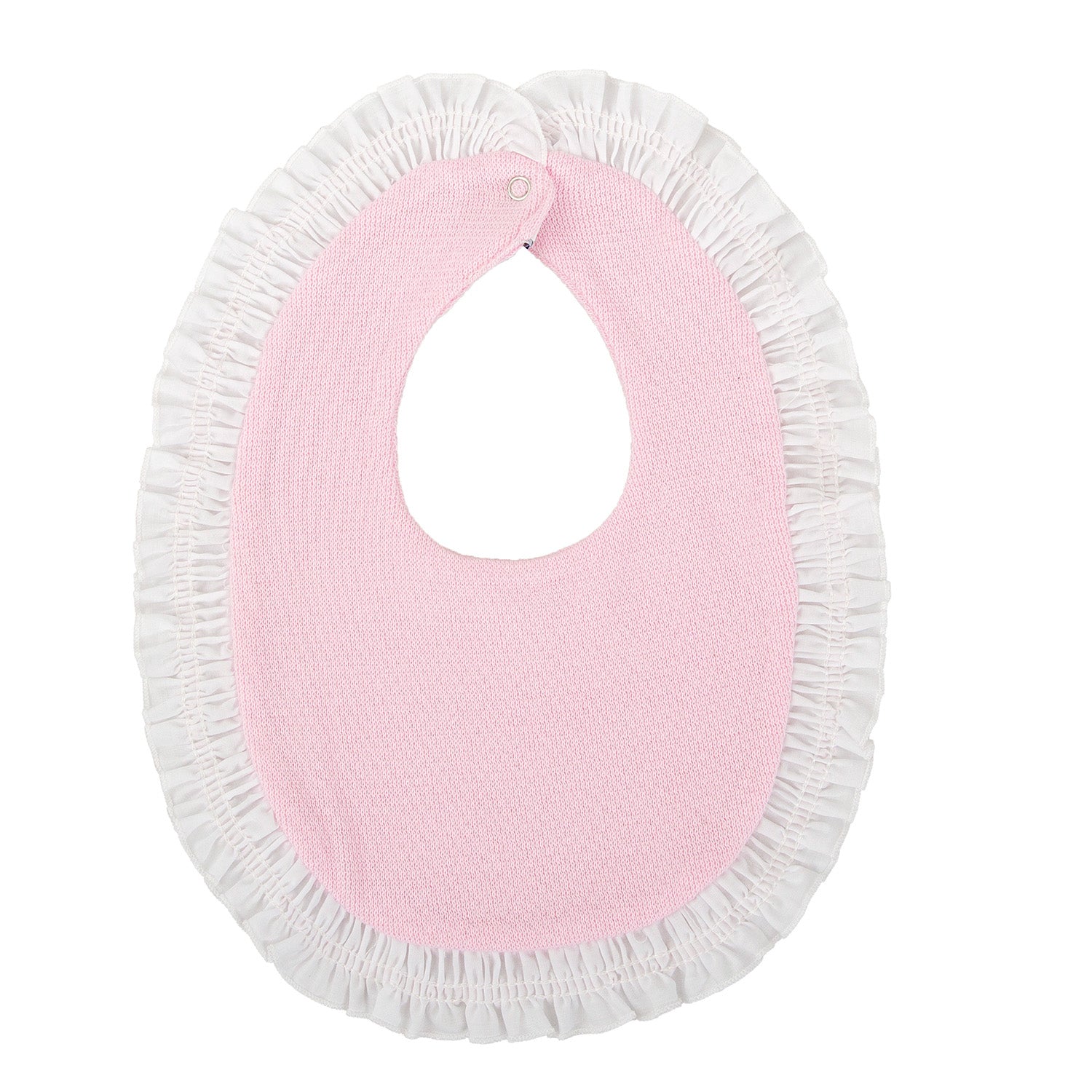 Pink Cotton Frill Bib