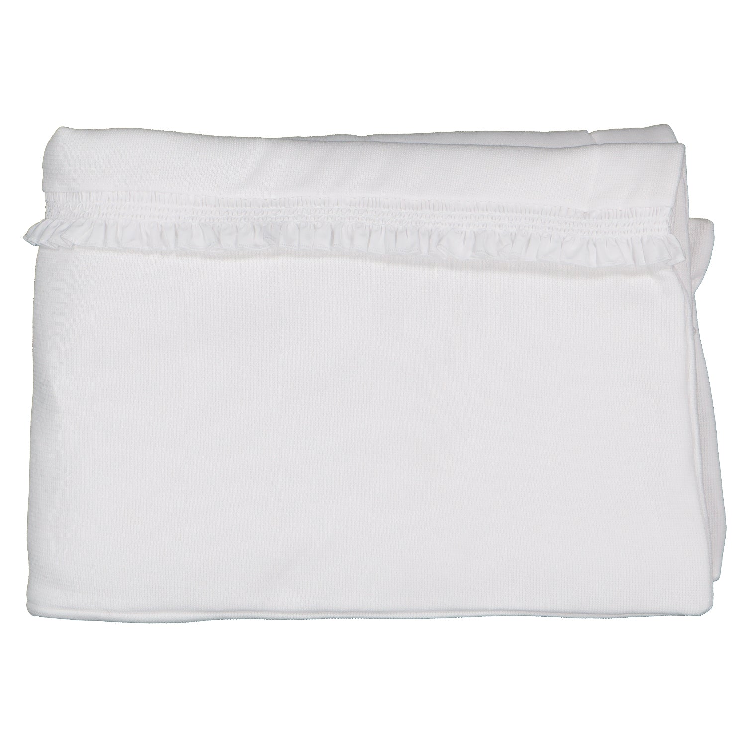 White Smoked Trim Blanket