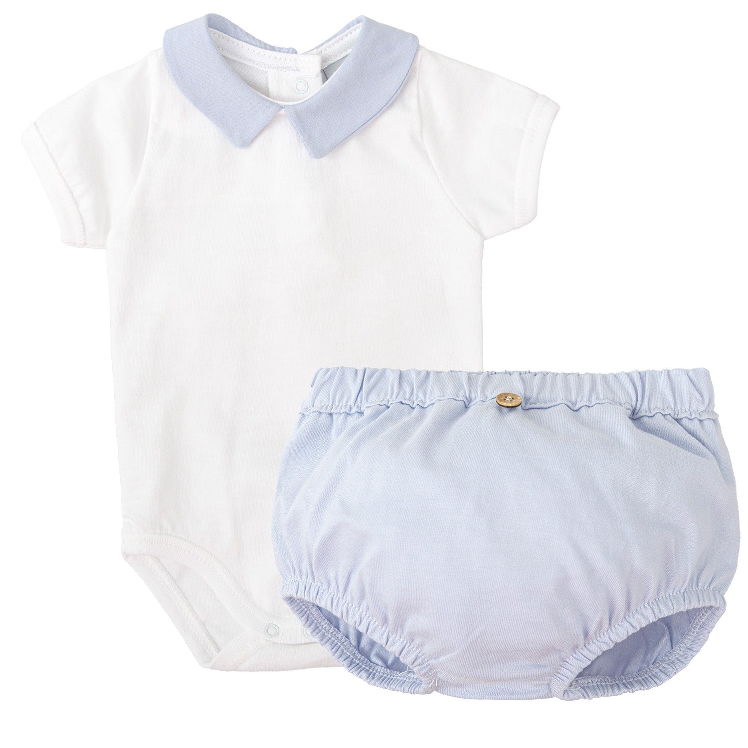 Pale Blue Trim Jam Pant Set