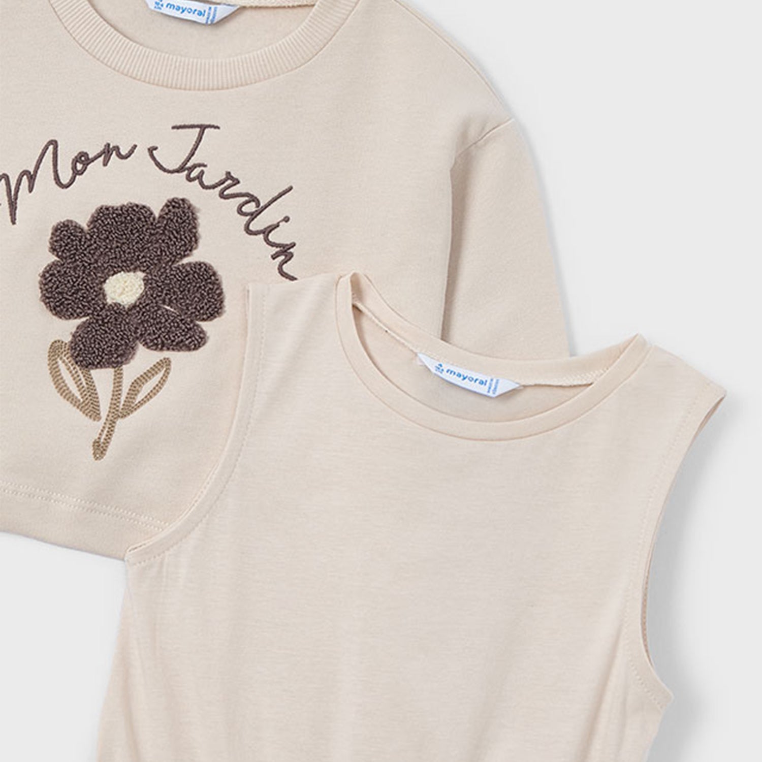 Beige 2 Piece Sweat Dress