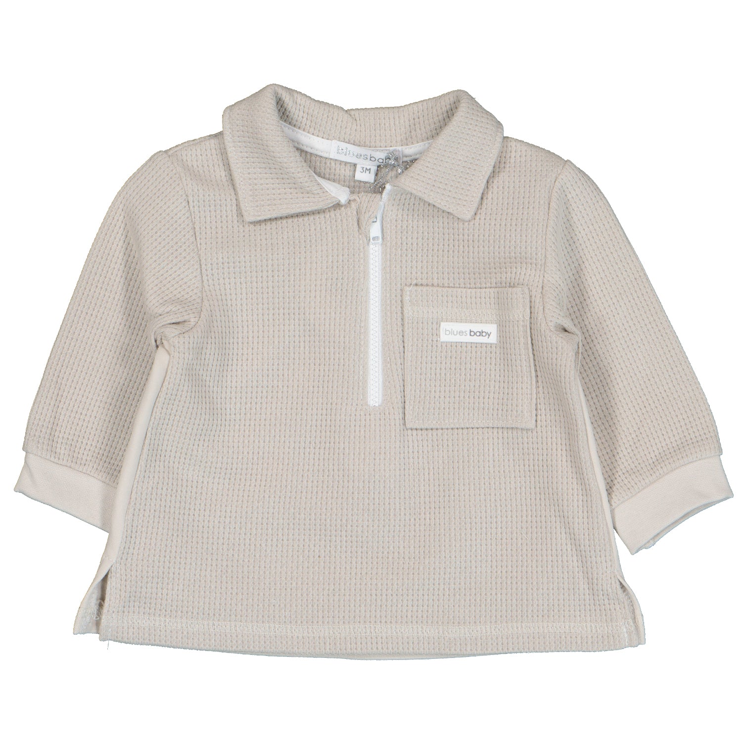 Beige Patterned Polo Outfit