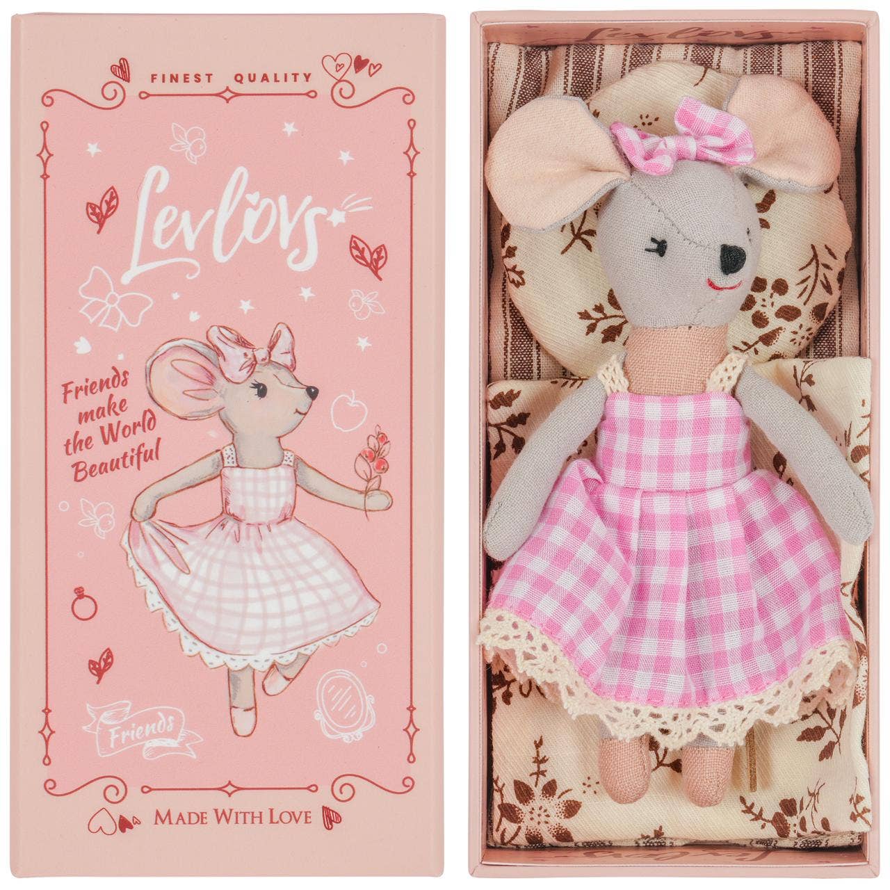 Levlovs Mouse Lulu in a Box with Bedding 