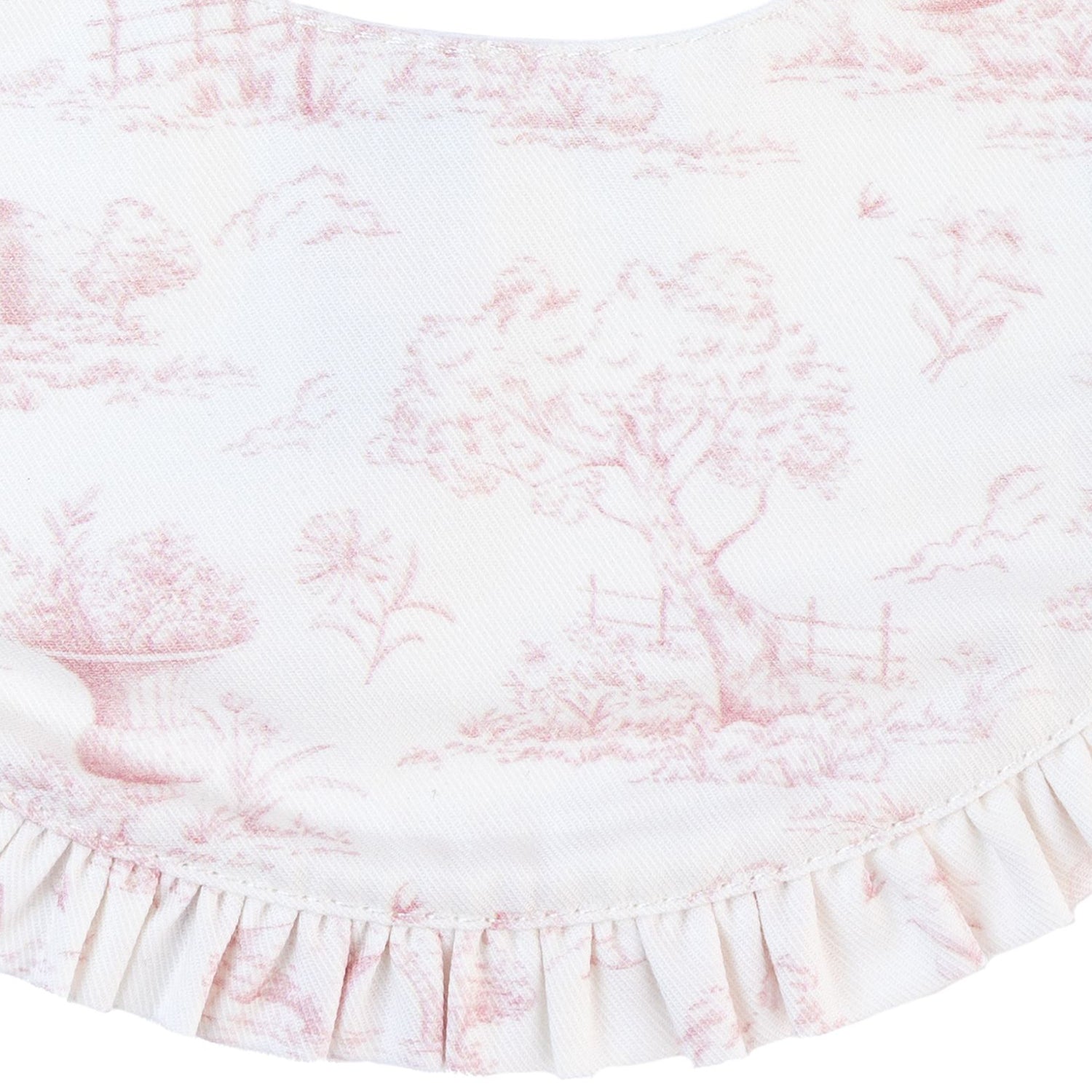 Ivory Toile De Jouy Print Bib